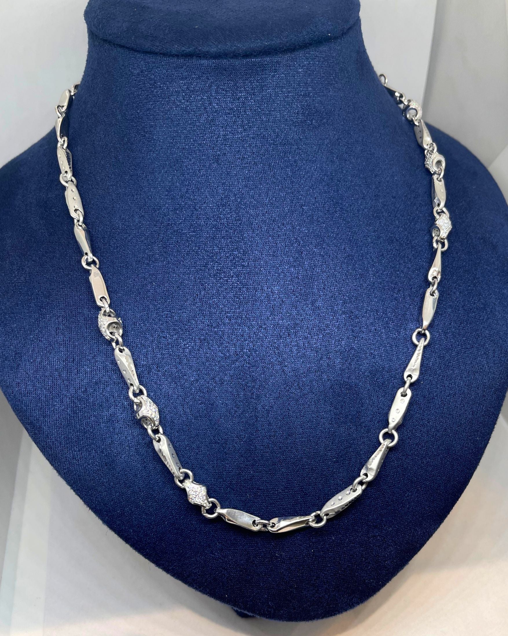 Crown Link 925 Silver Men's Chain