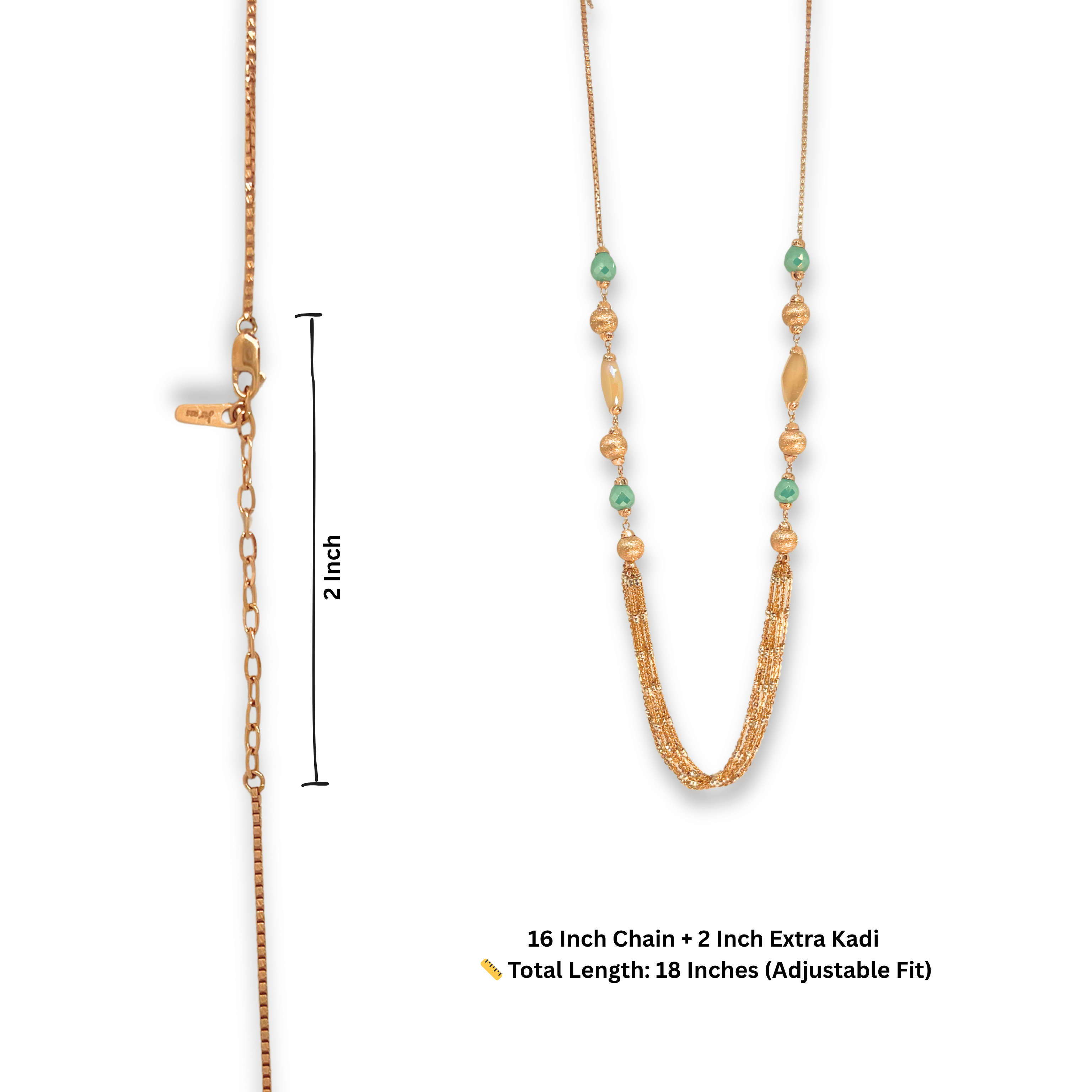 Mint Green Elegant Chain Mala