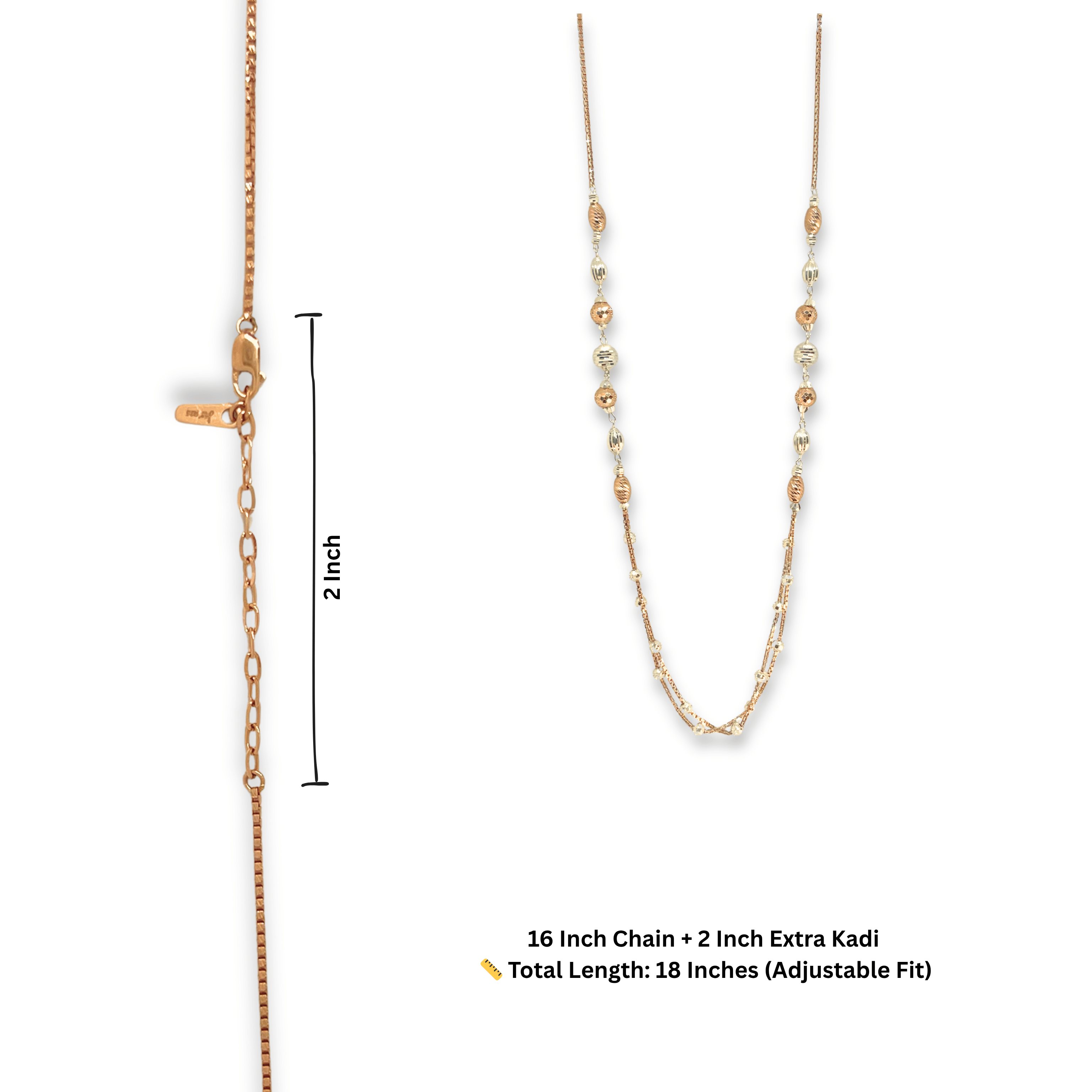 RoyalBead Dual Tone Silver Chain