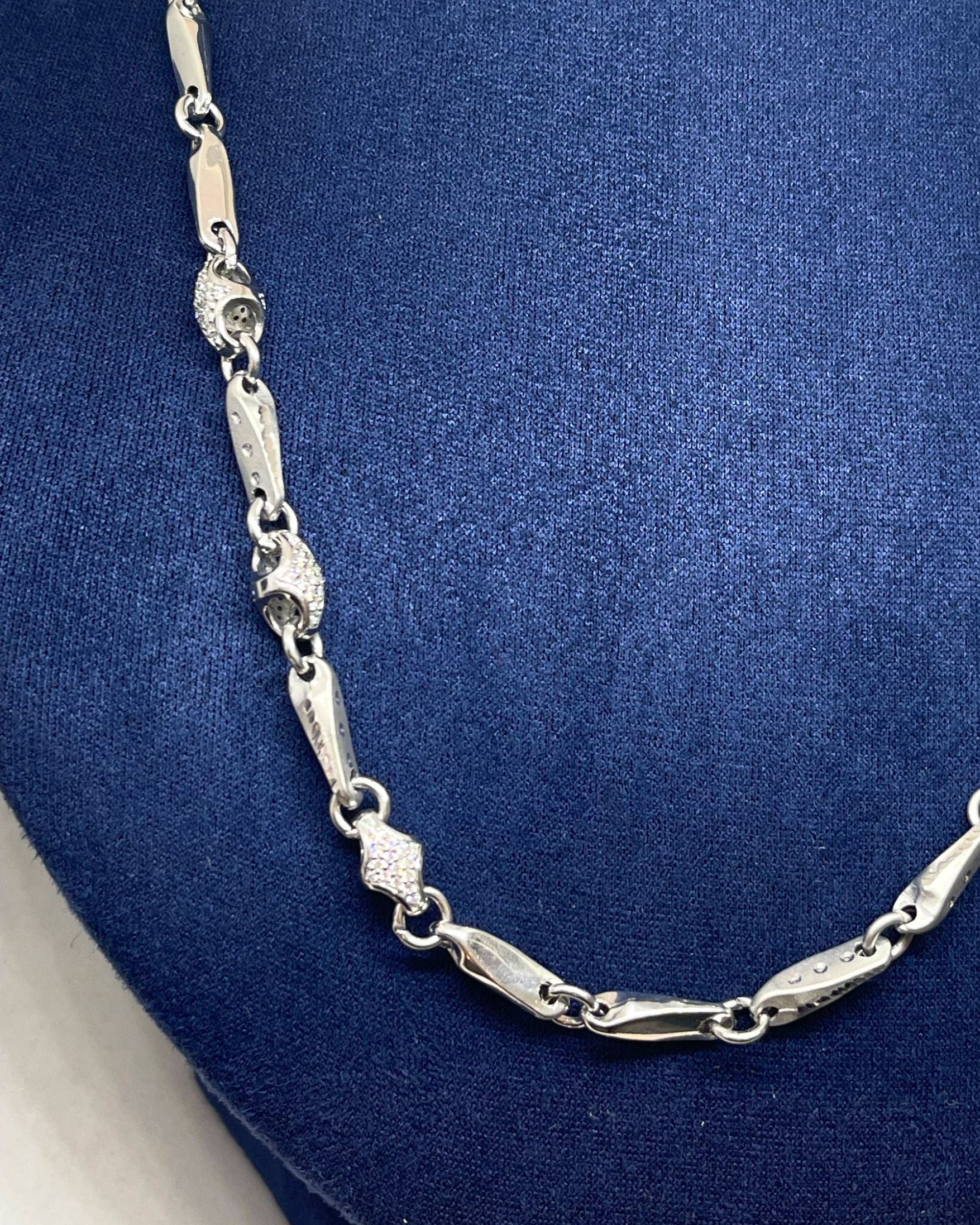 Crown Link 925 Silver Men's Chain