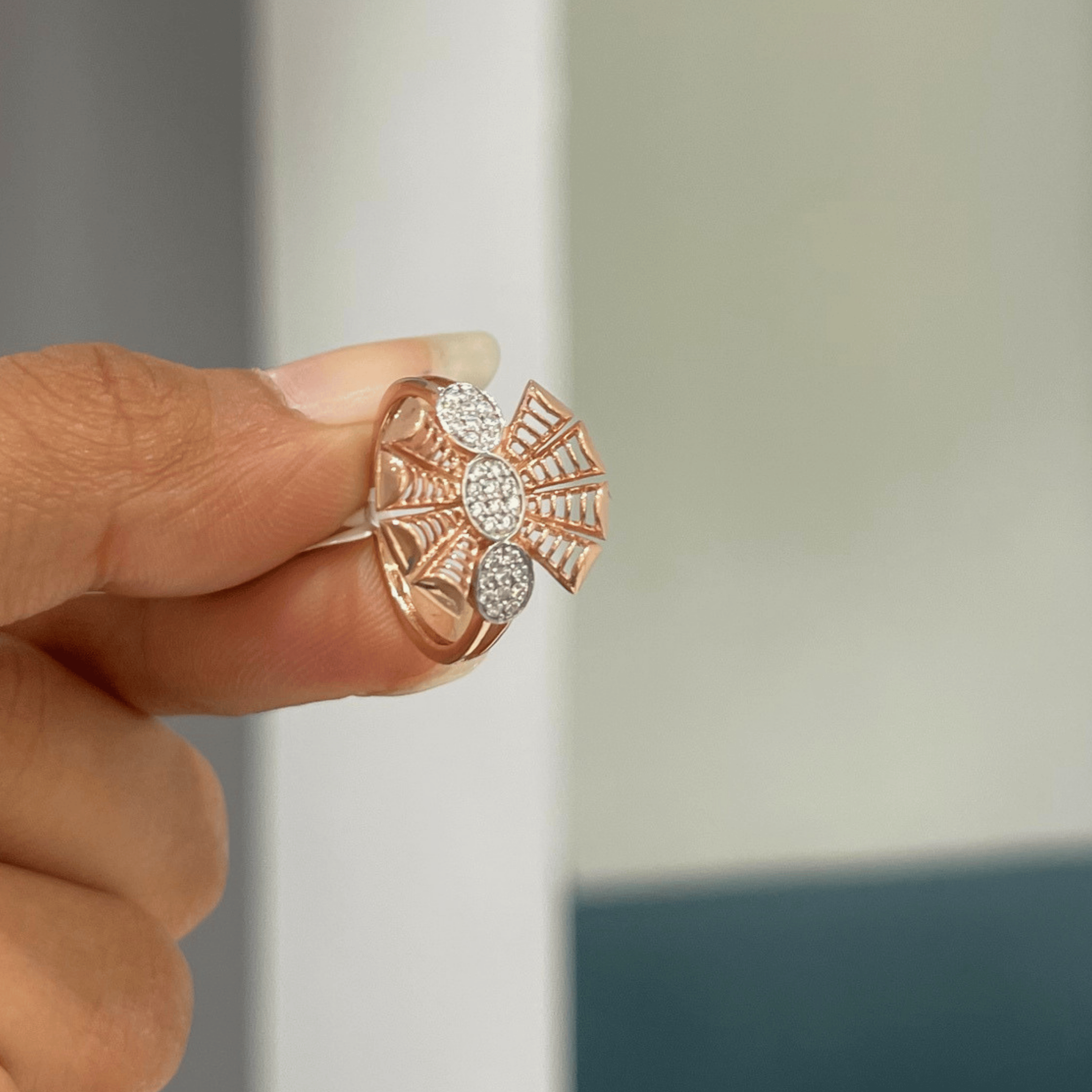 White Crystal Ring