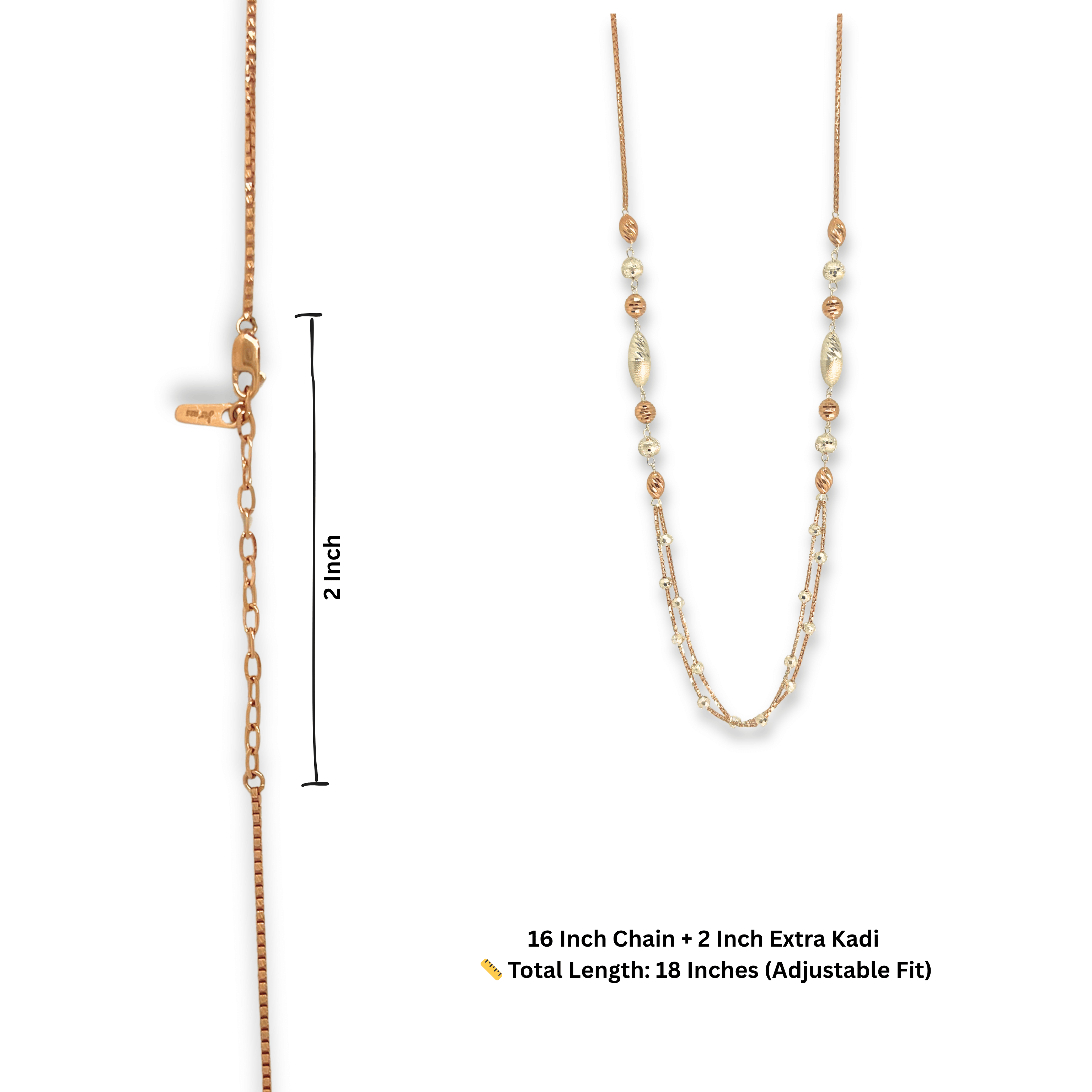 EliteTwist Dual Tone Silver Chain