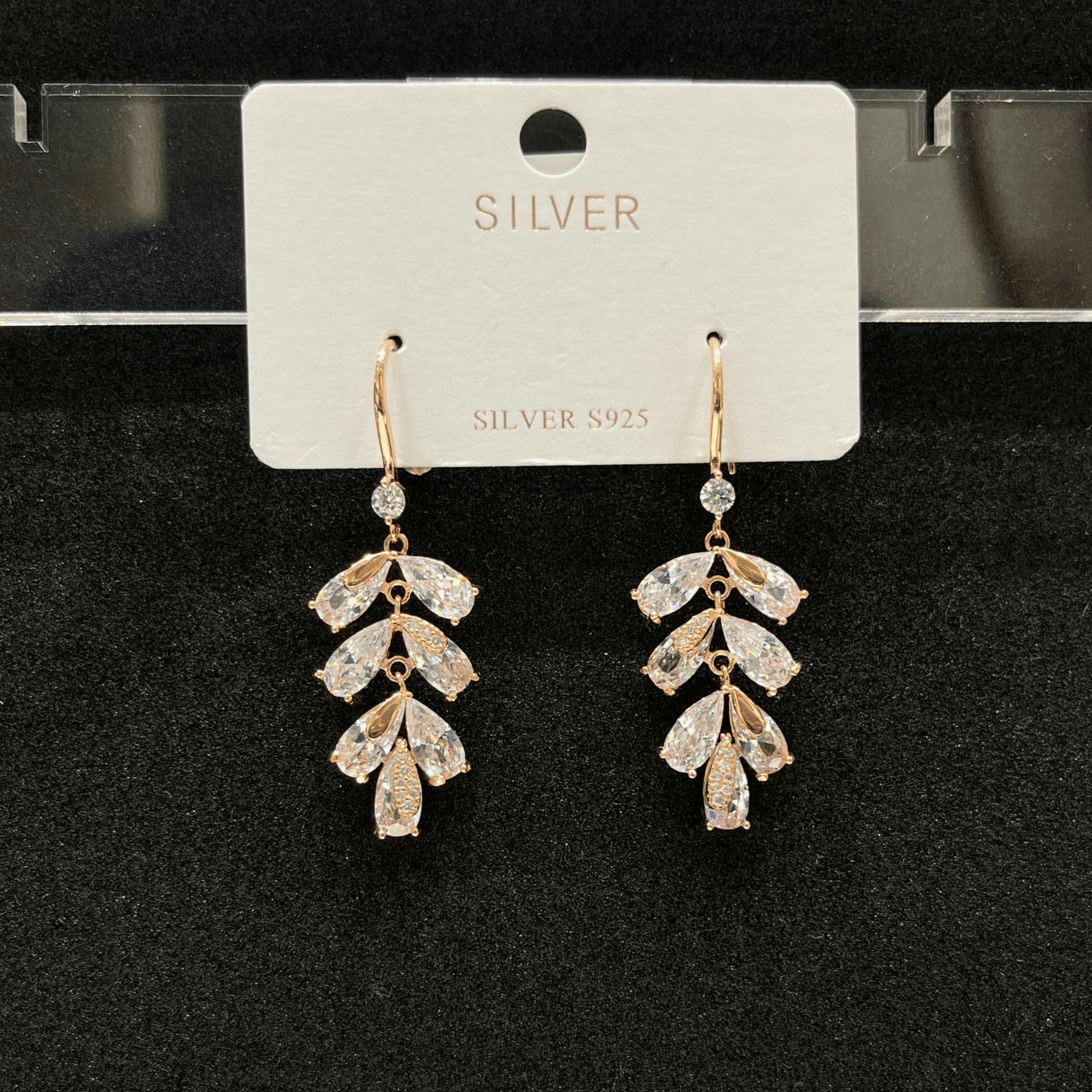 Diamond Leaf Earrings
