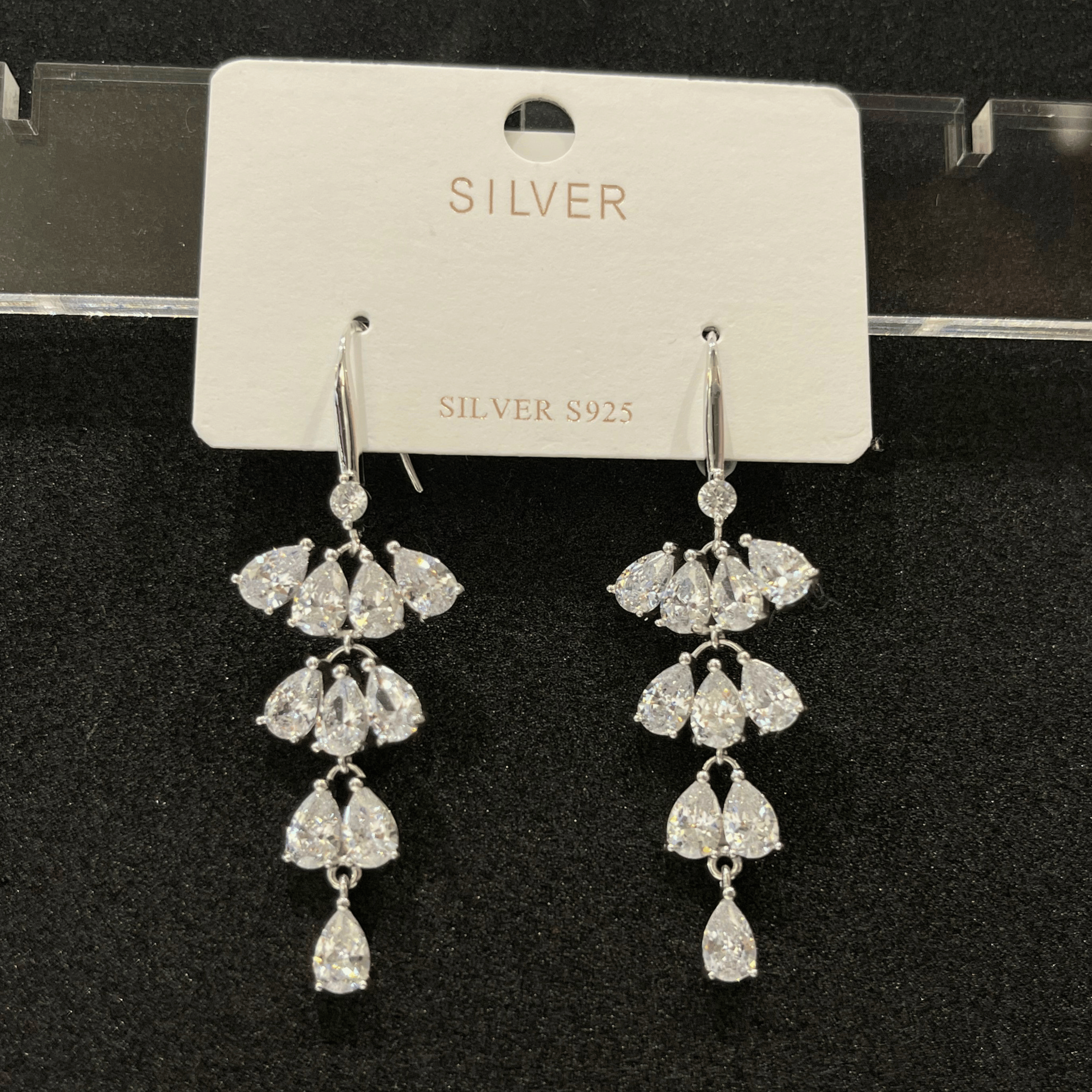 Royal Drop Silver Earrings