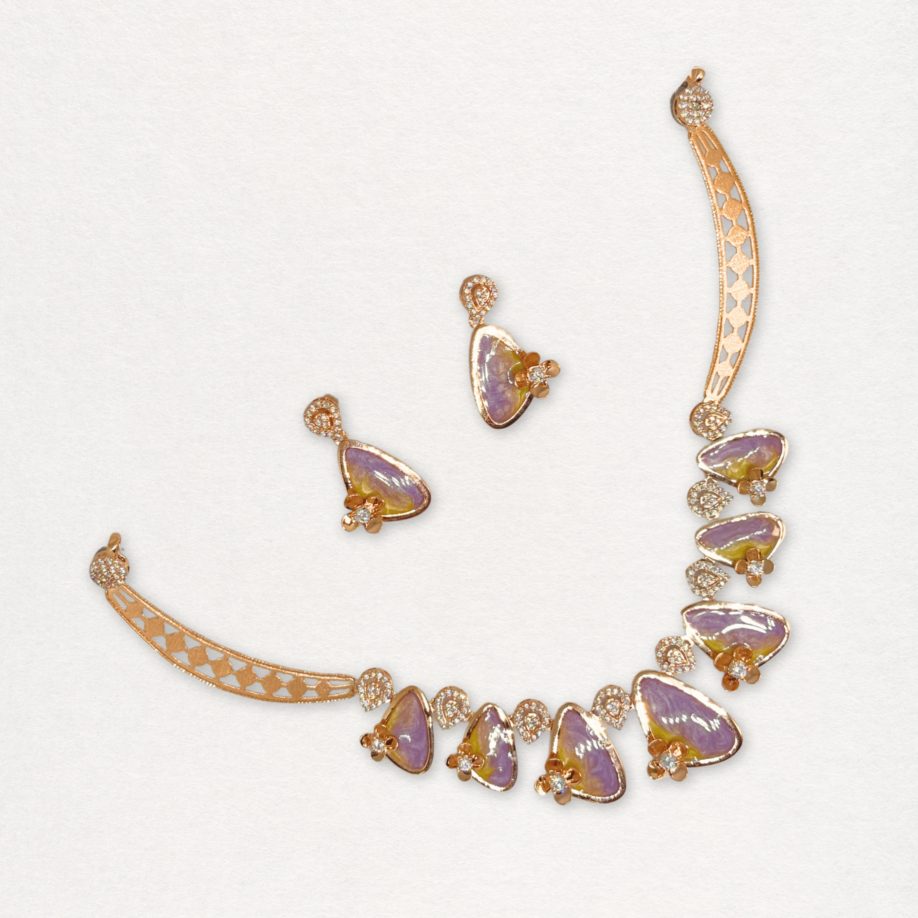 Pastel Meenakari Designer Necklace Set