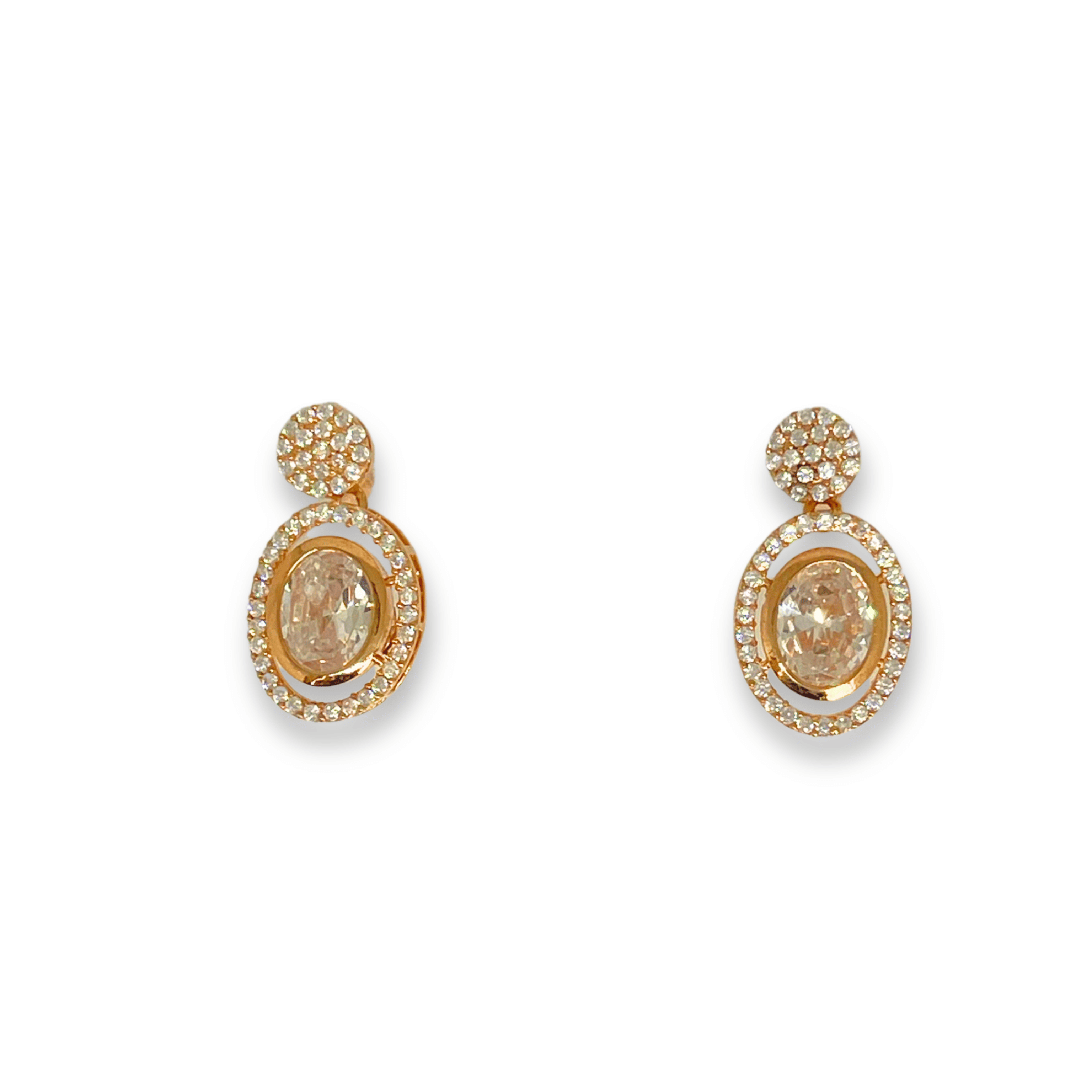 Royal Oval Stone Statement Necklace Set