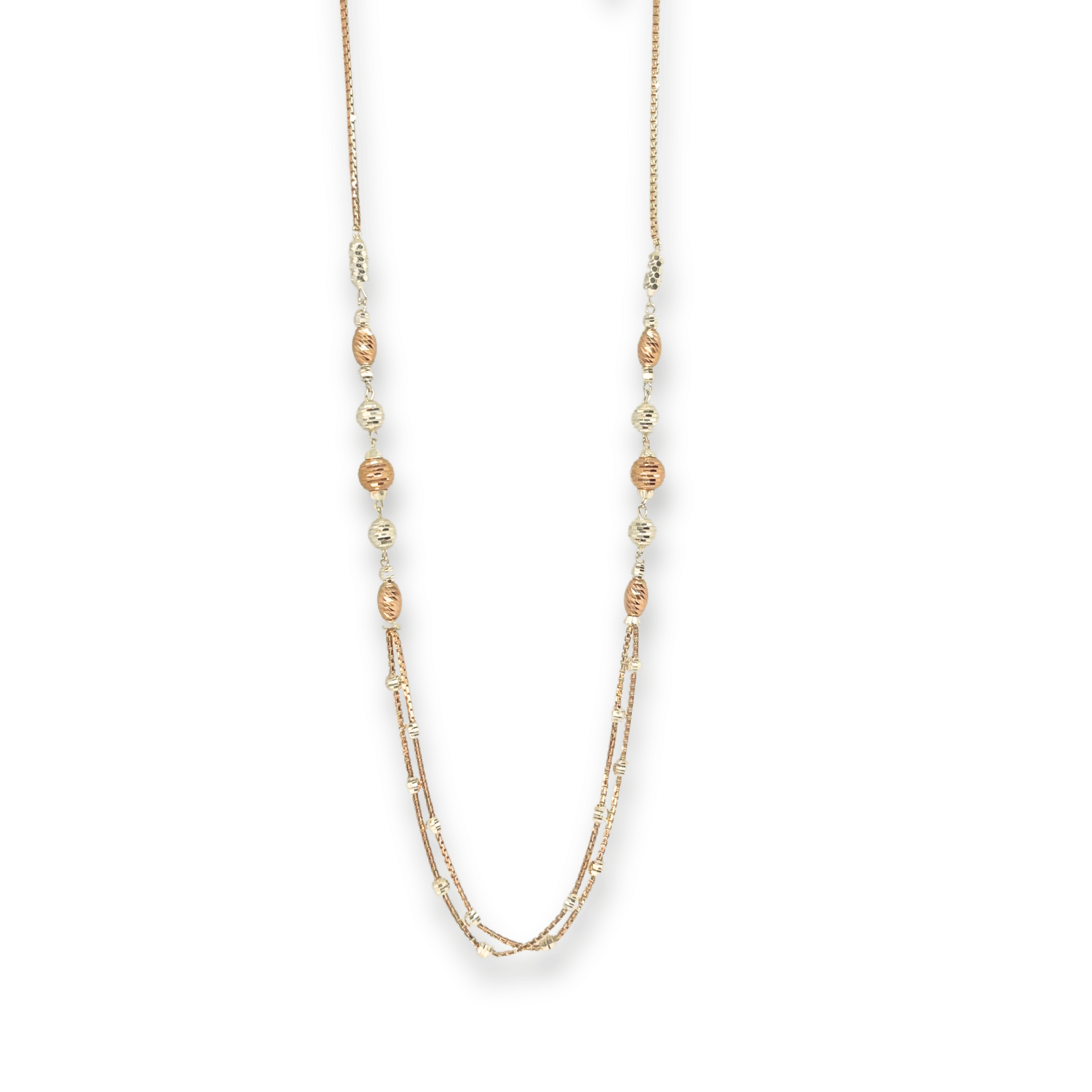 TwistGlow Dual Tone Silver Chain
