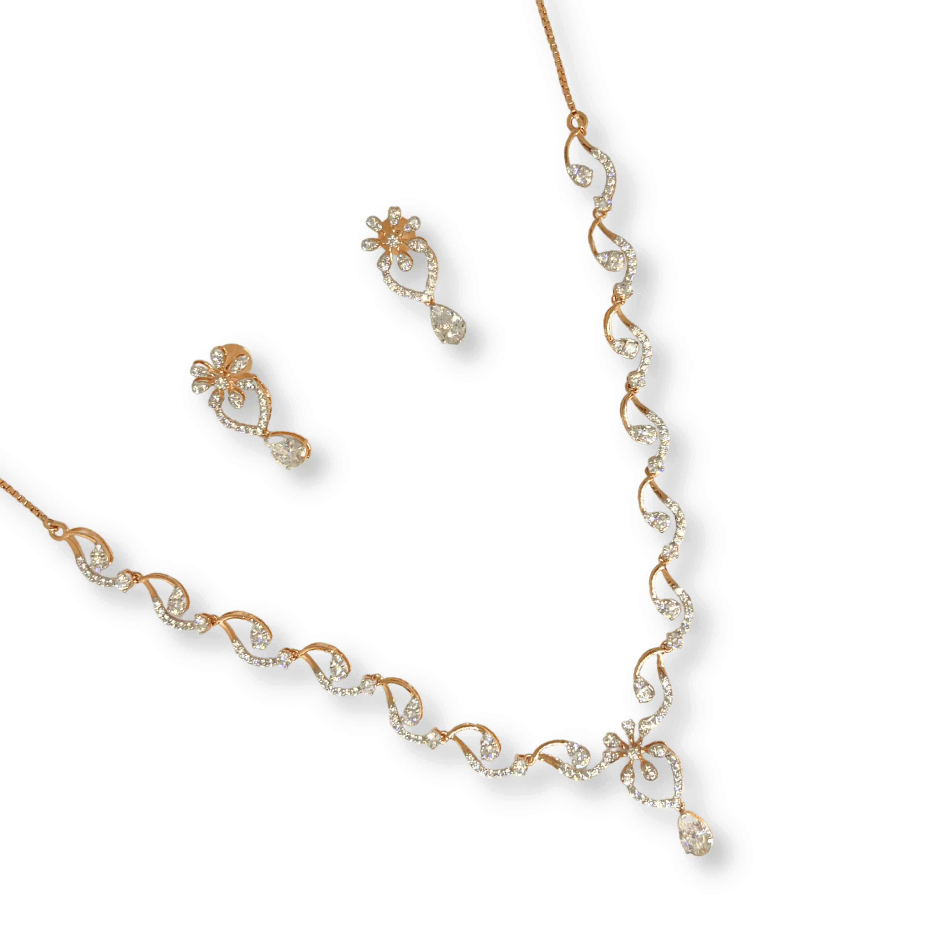 Rose Gold Wave Necklace