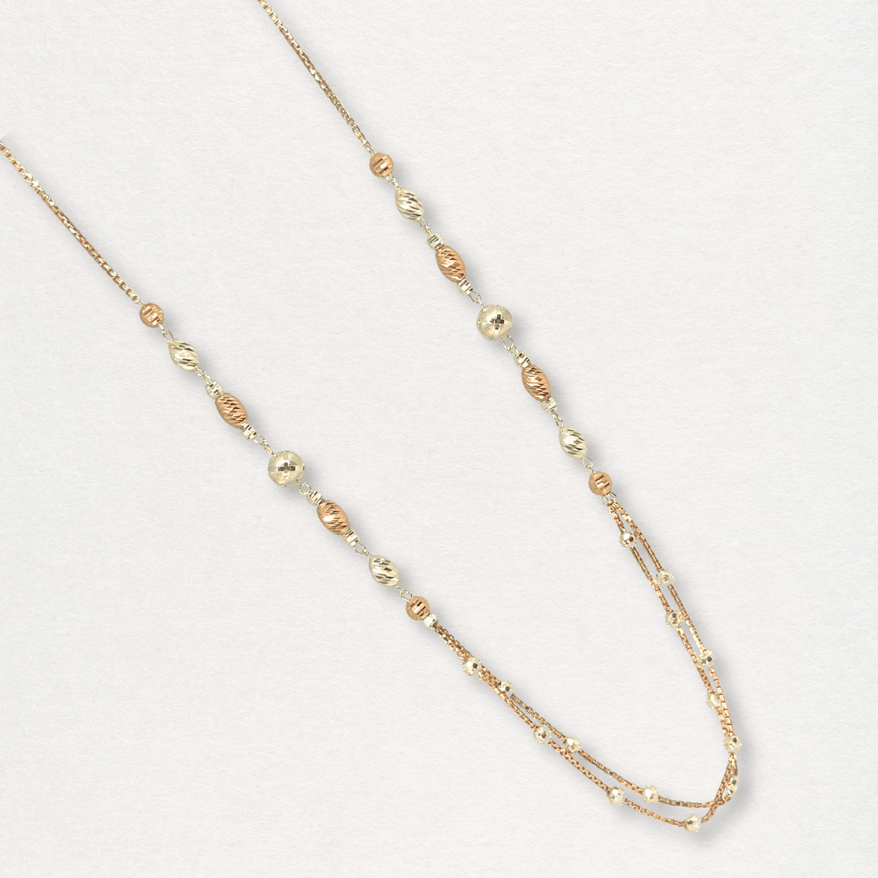 LuxeBead Dual Tone Silver Chain