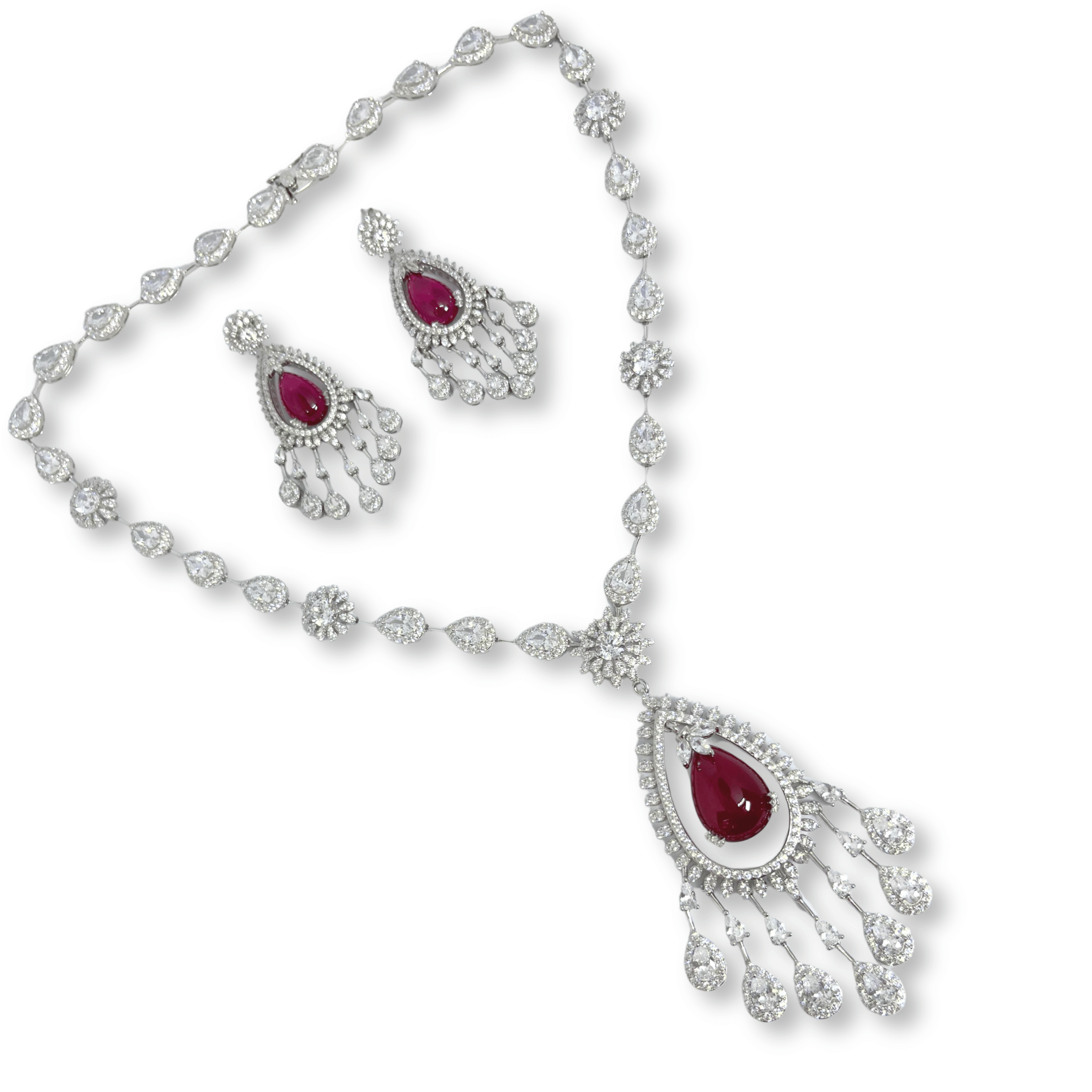 Royal Ruby Drop Necklace