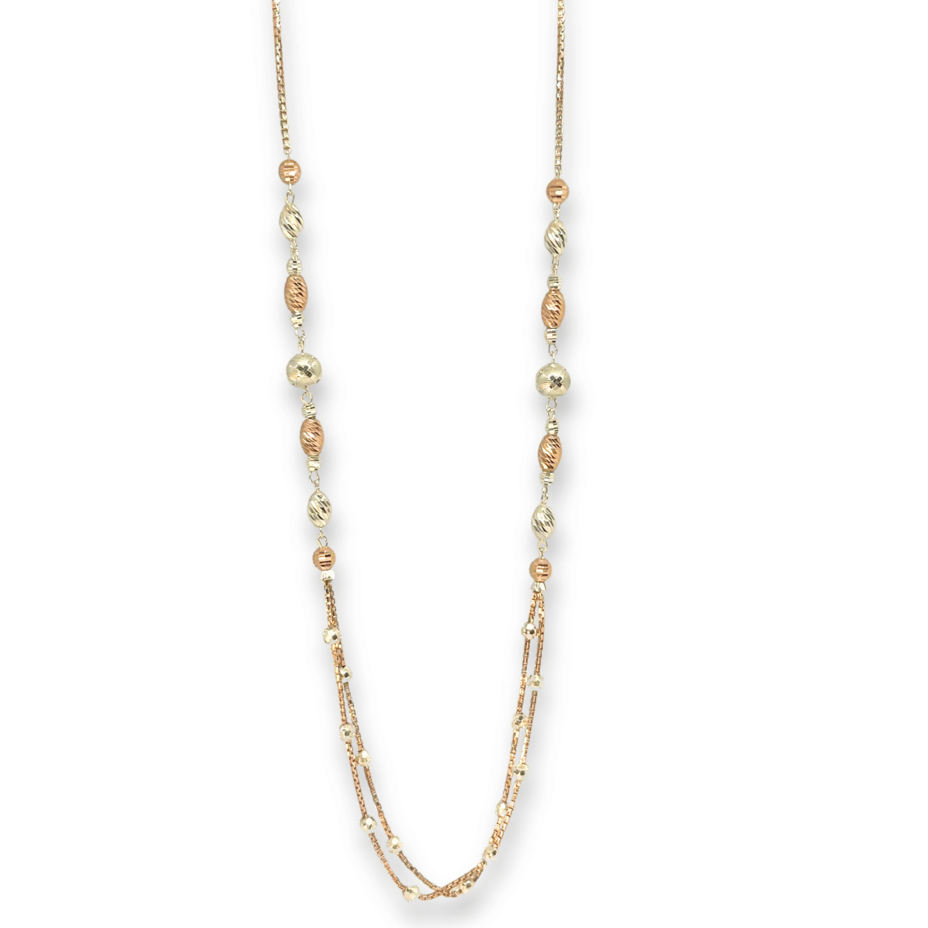 LuxeBead Dual Tone Silver Chain