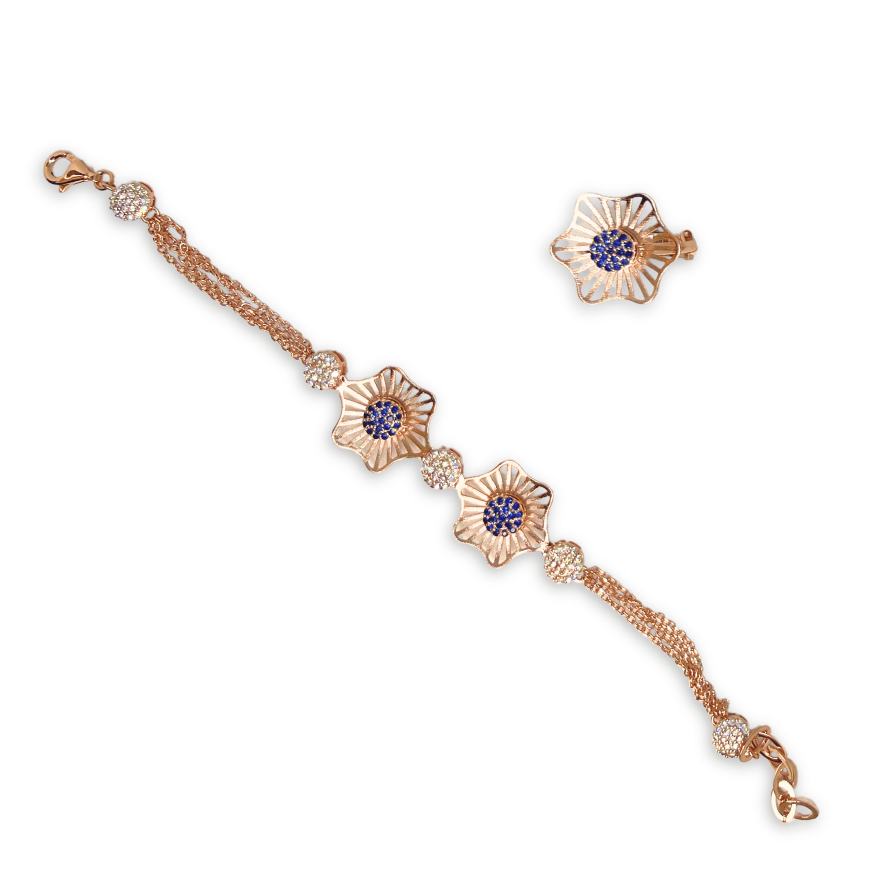 Royal Multi-Color Floral Jewellery Combo Set