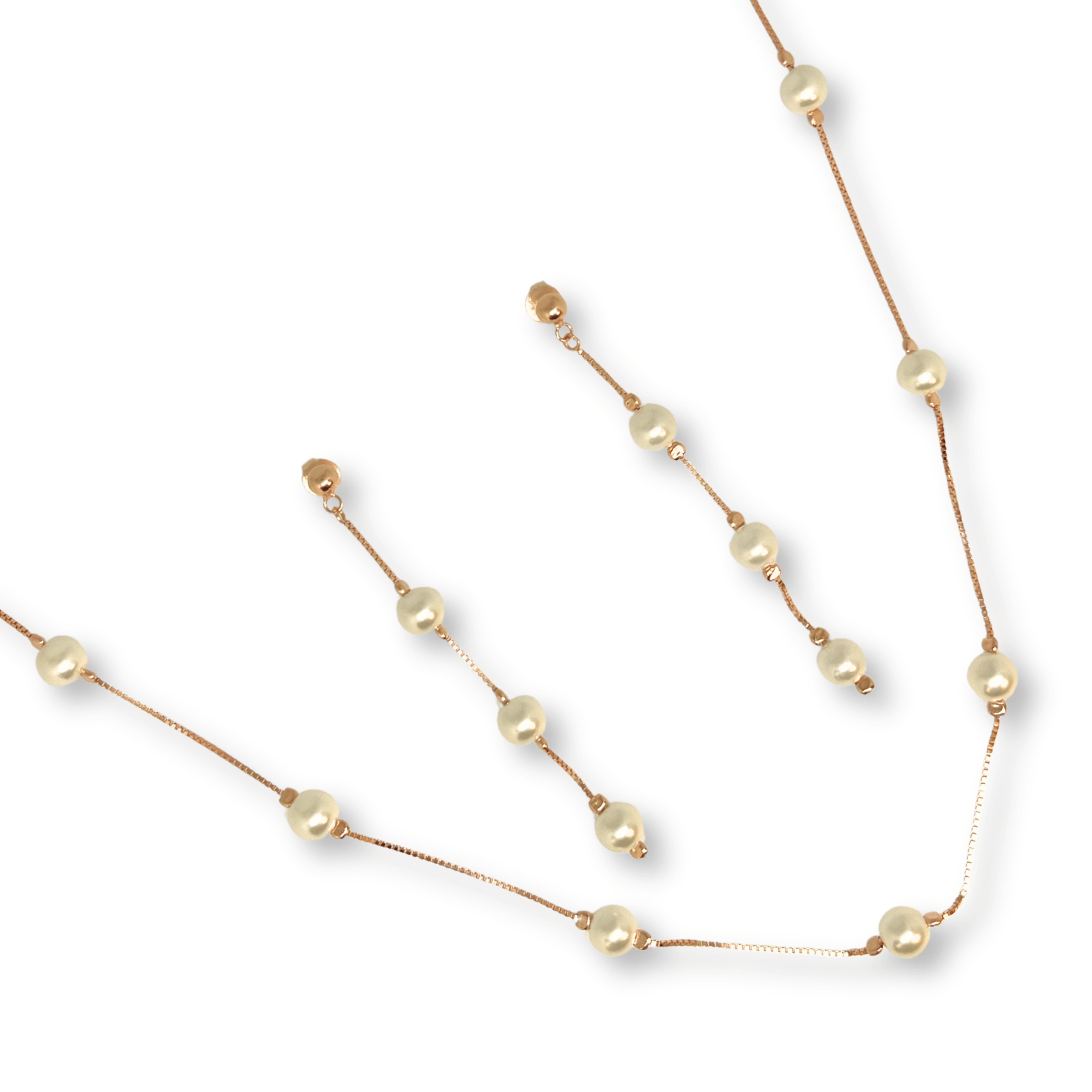 Pearl Drop Necklace Set