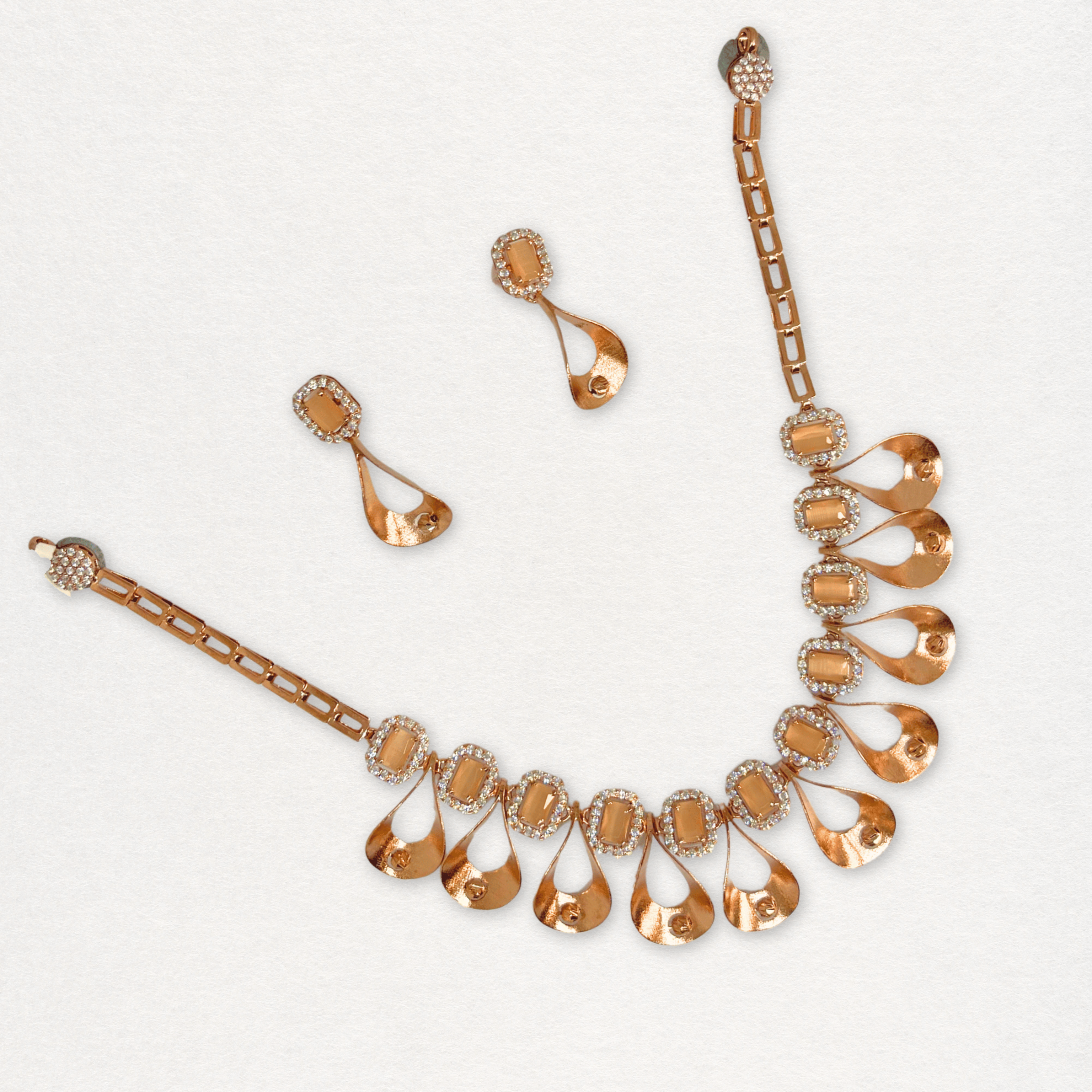 Stone Drop Designer Necklace Set