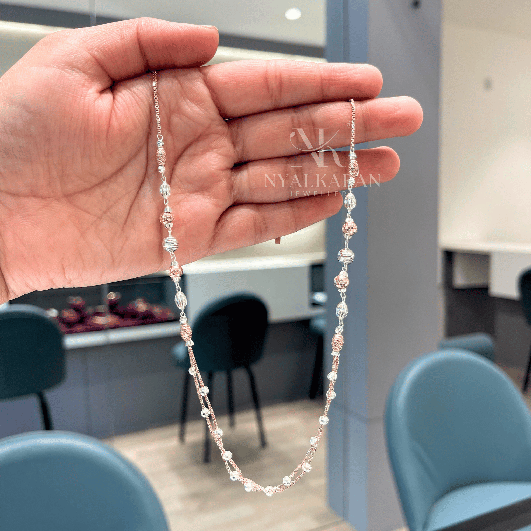 RoyalBead Dual Tone Silver Chain