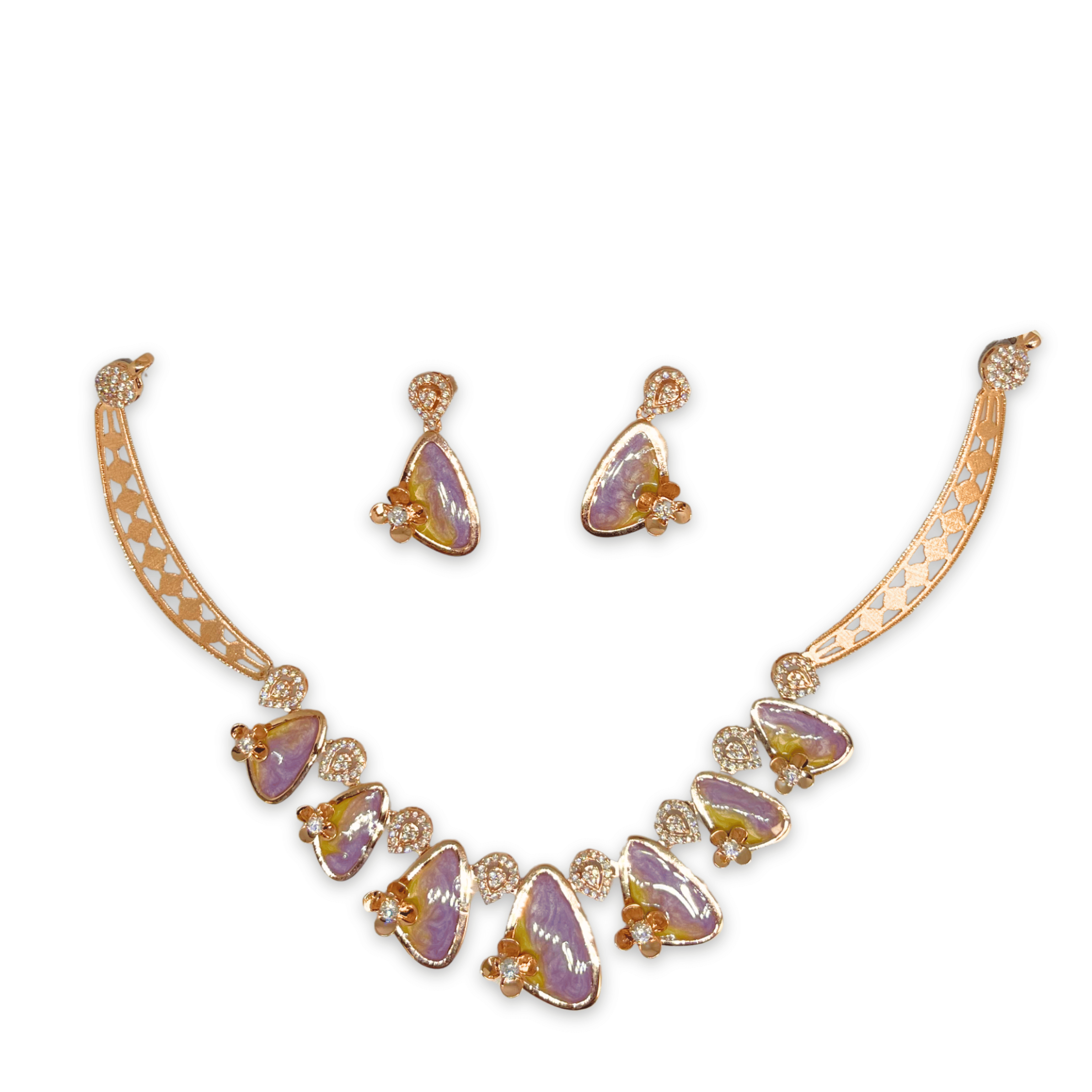 Pastel Meenakari Designer Necklace Set