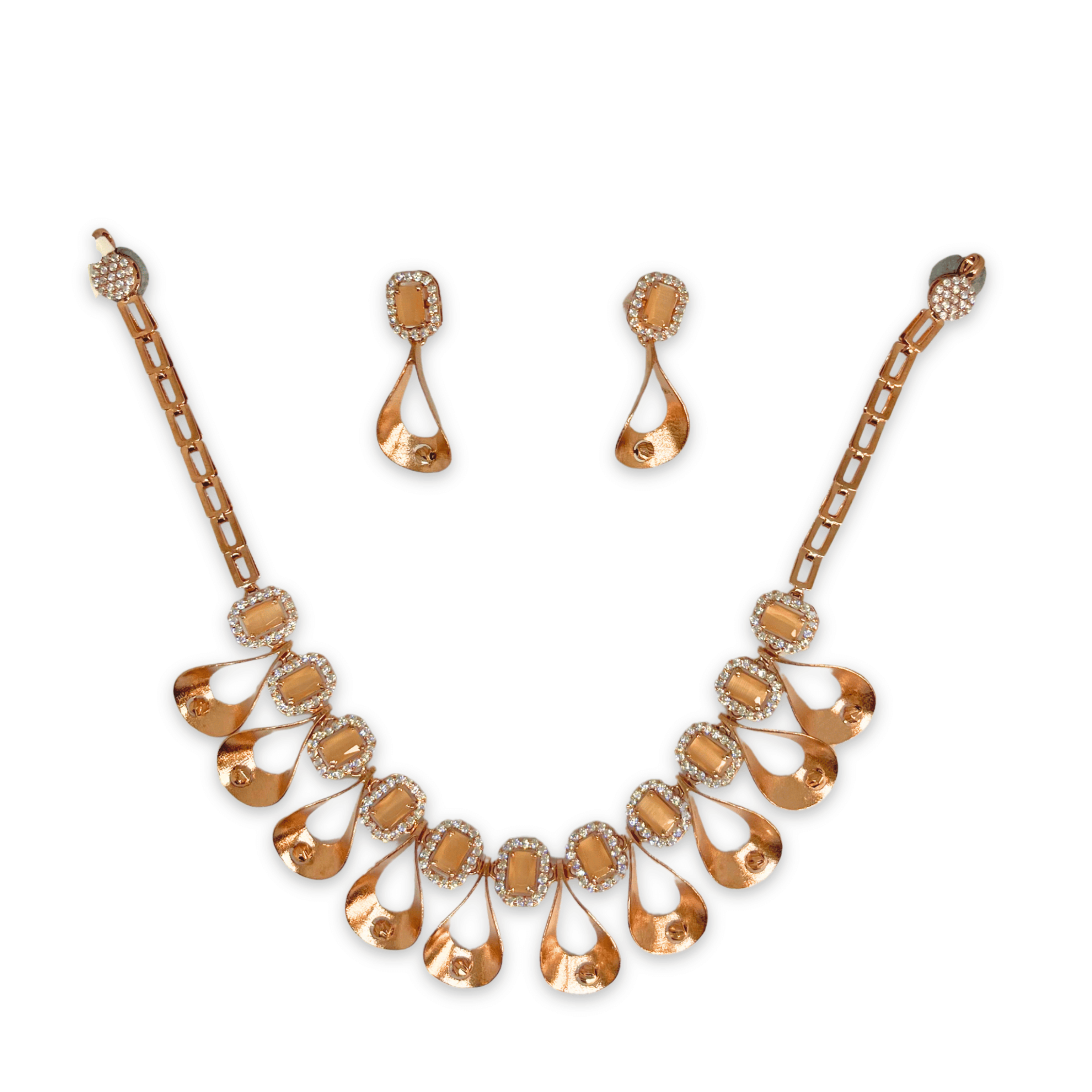 Stone Drop Designer Necklace Set