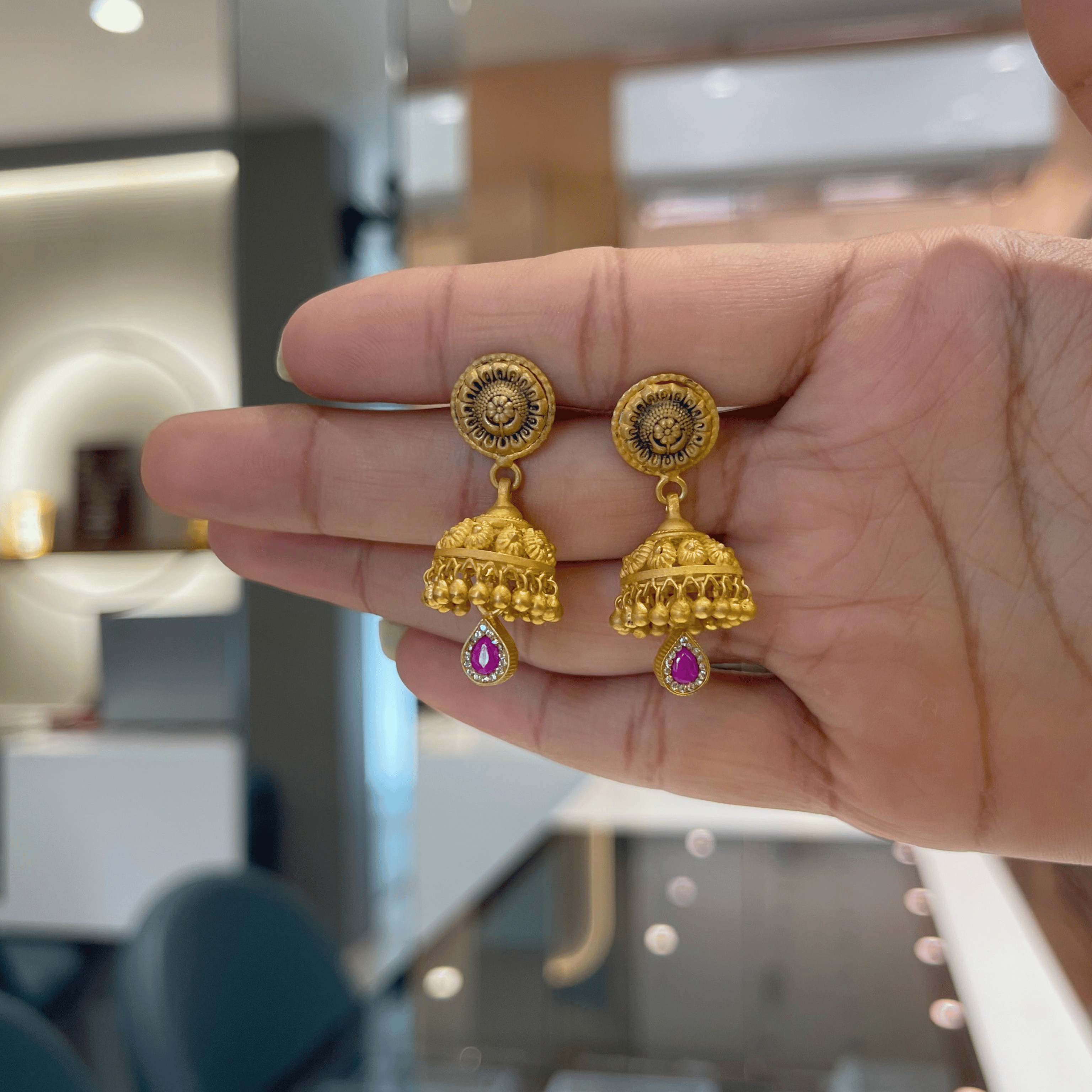 Designer Antique Jhumka Earrings