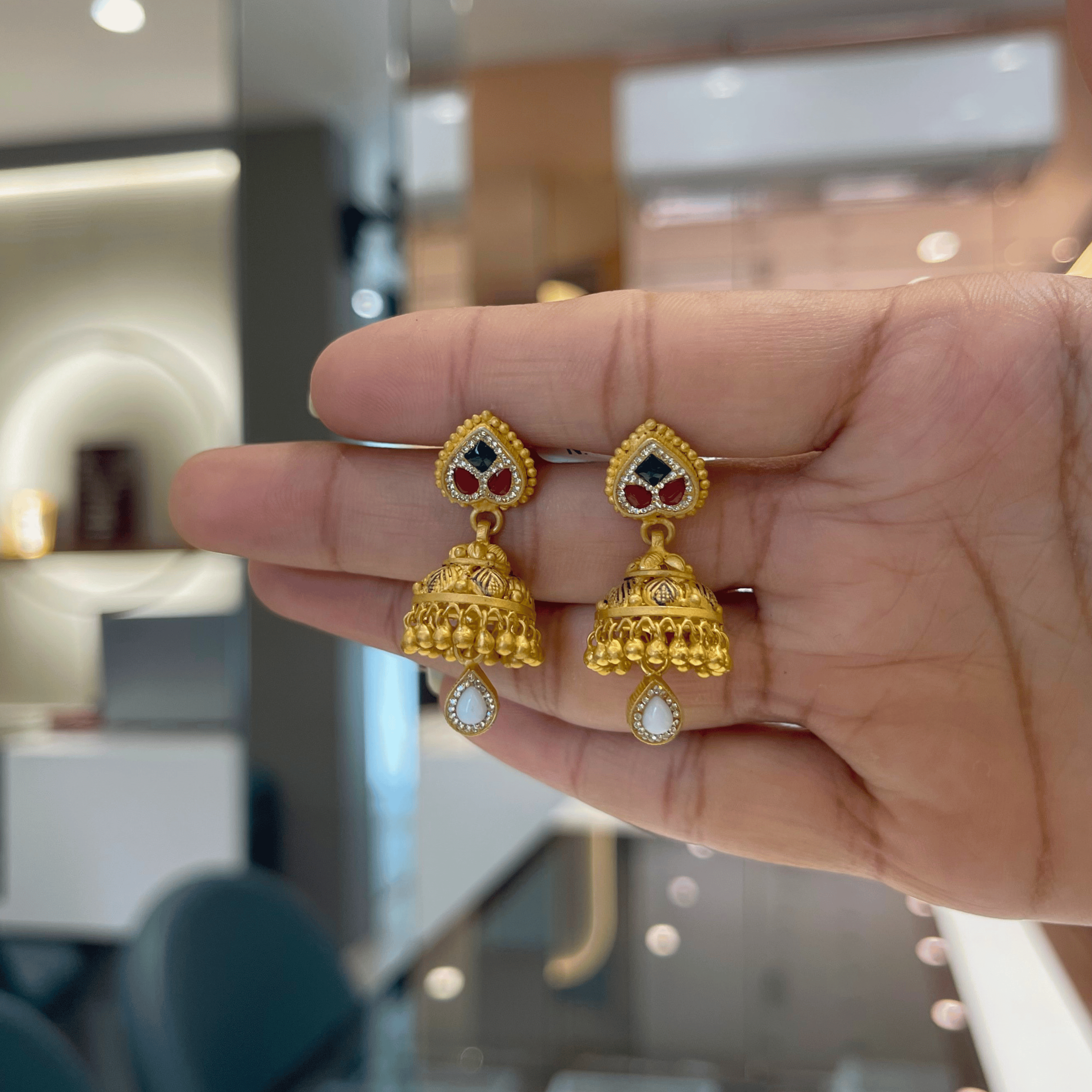 Designer Antique Jhumka Earrings
