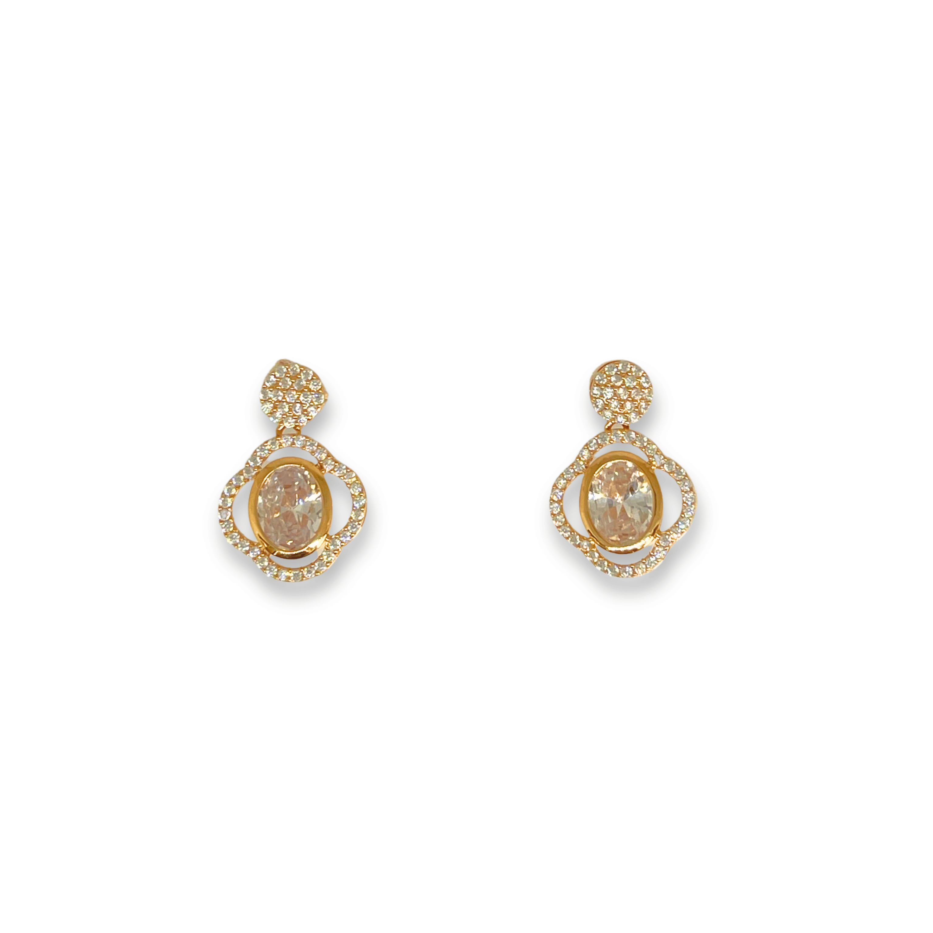 Luxury Oval Stone Necklace Set