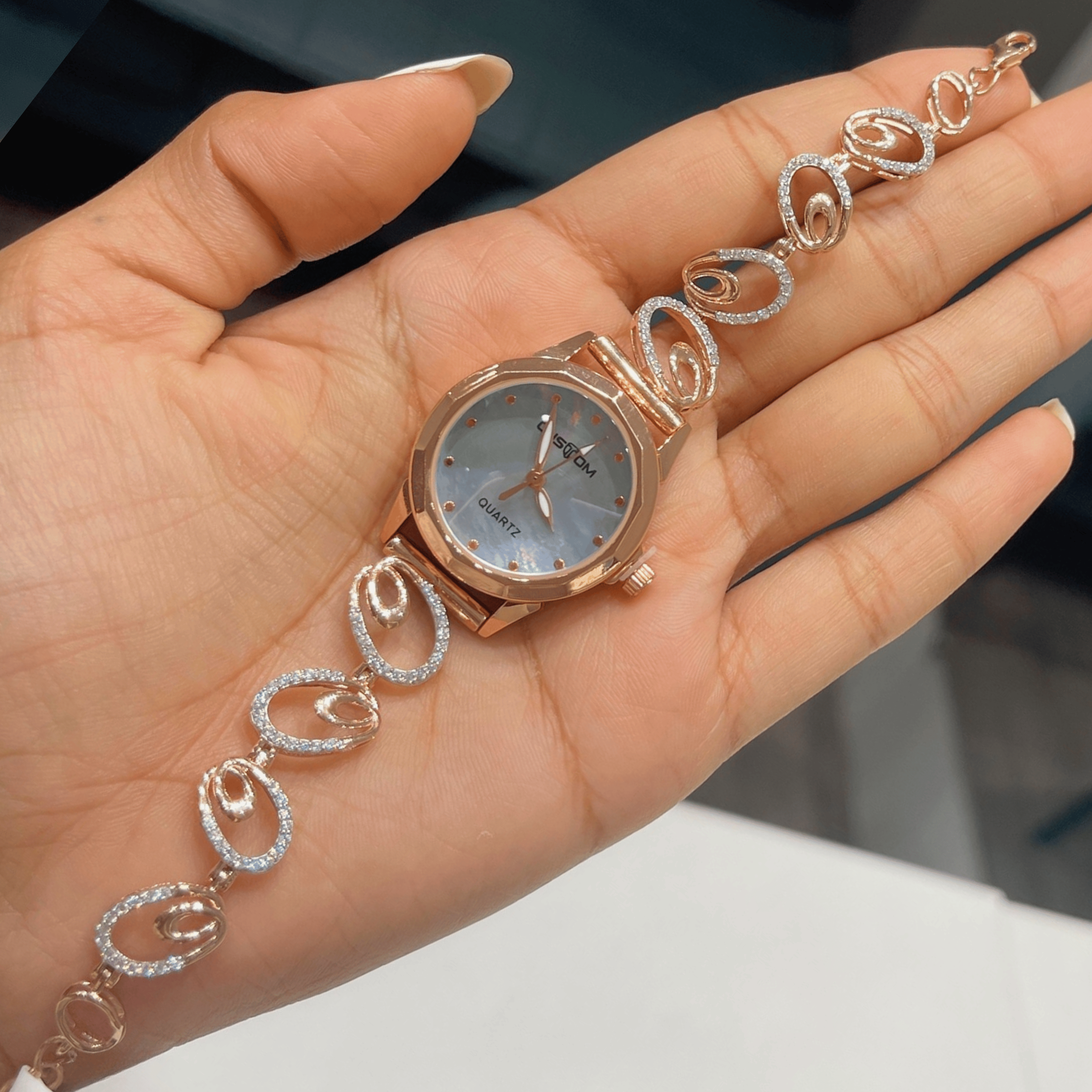 Elegance Watch 925 Silver Rose