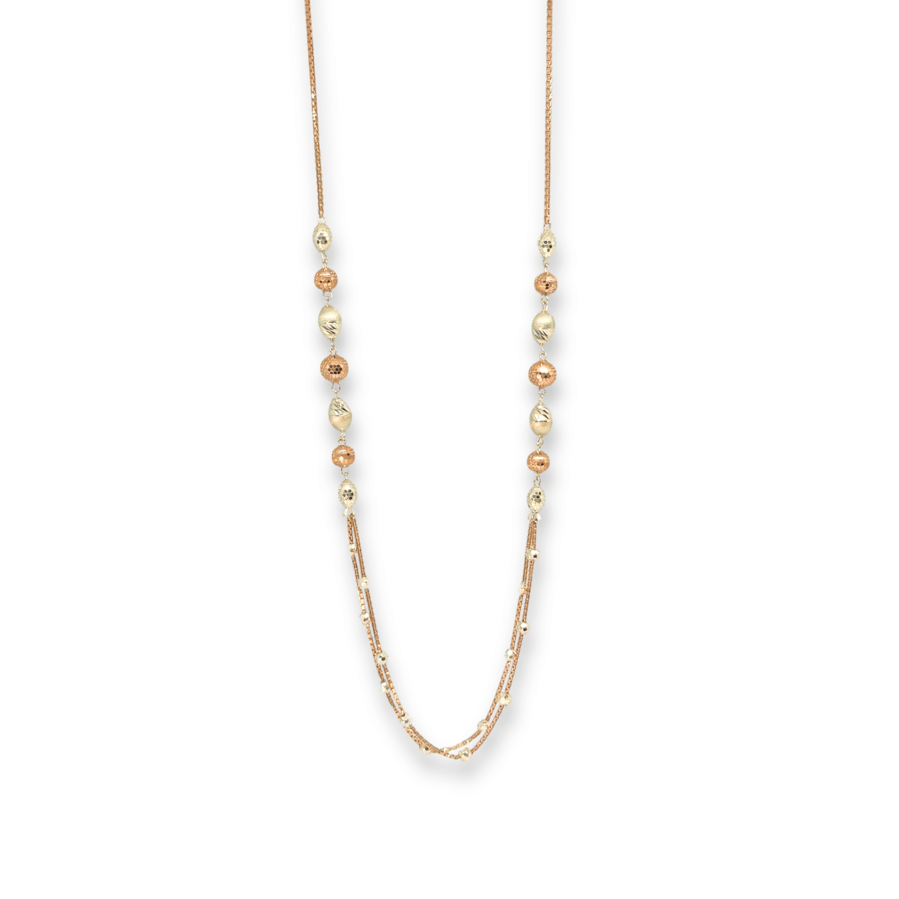 TwistOval Dual Tone Silver Chain