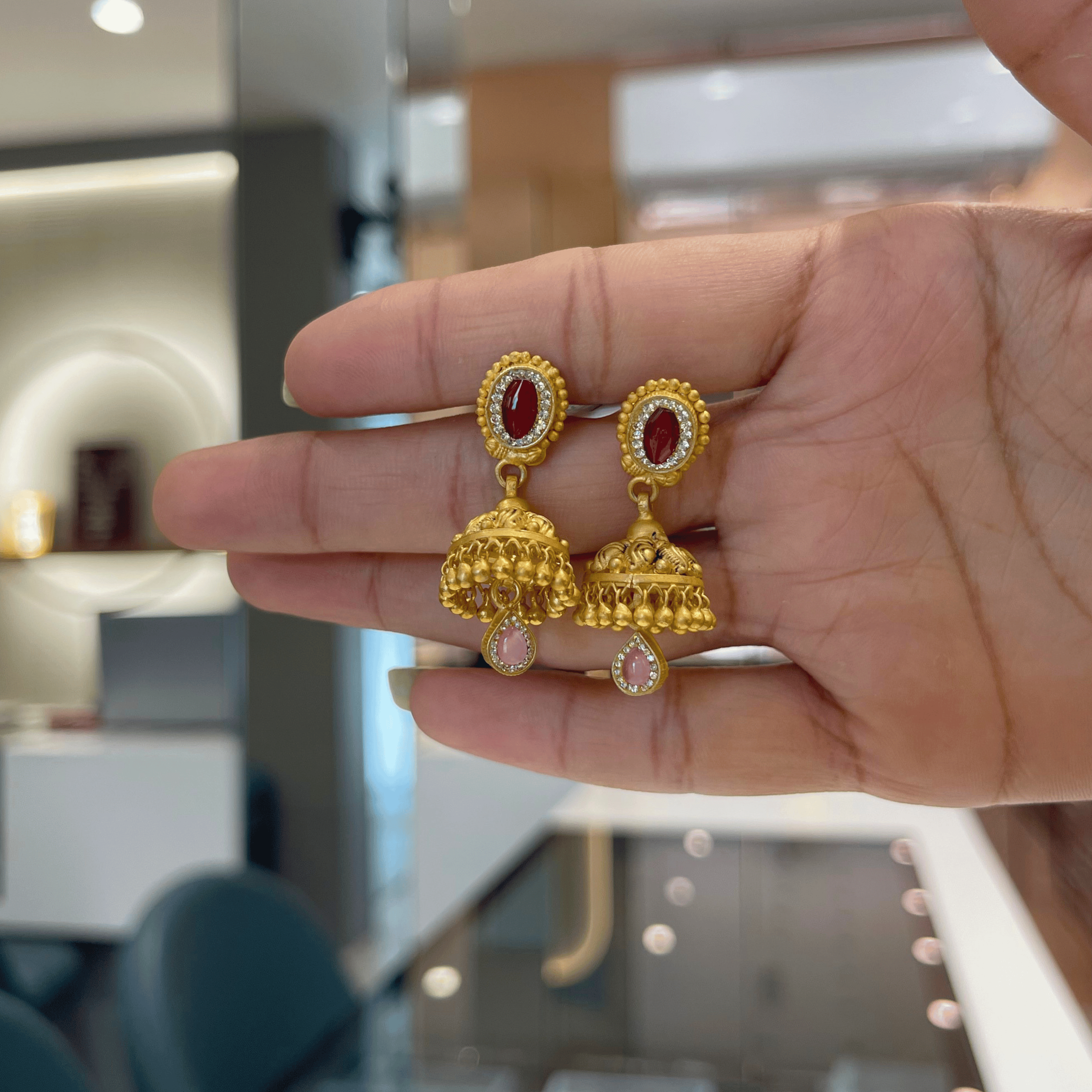 Elegant Antique Kundan Drops