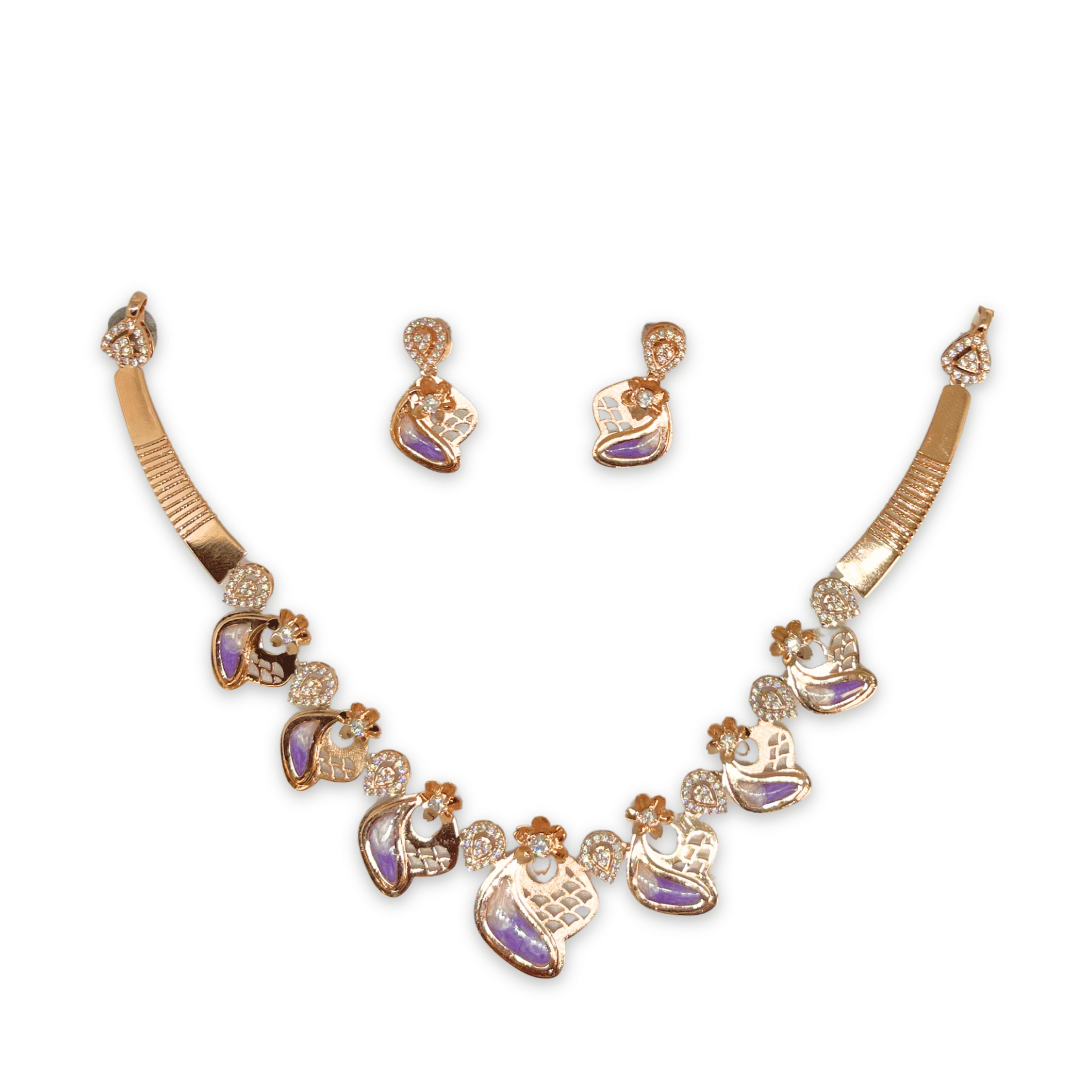 Swan Meenakari Designer Necklace Set