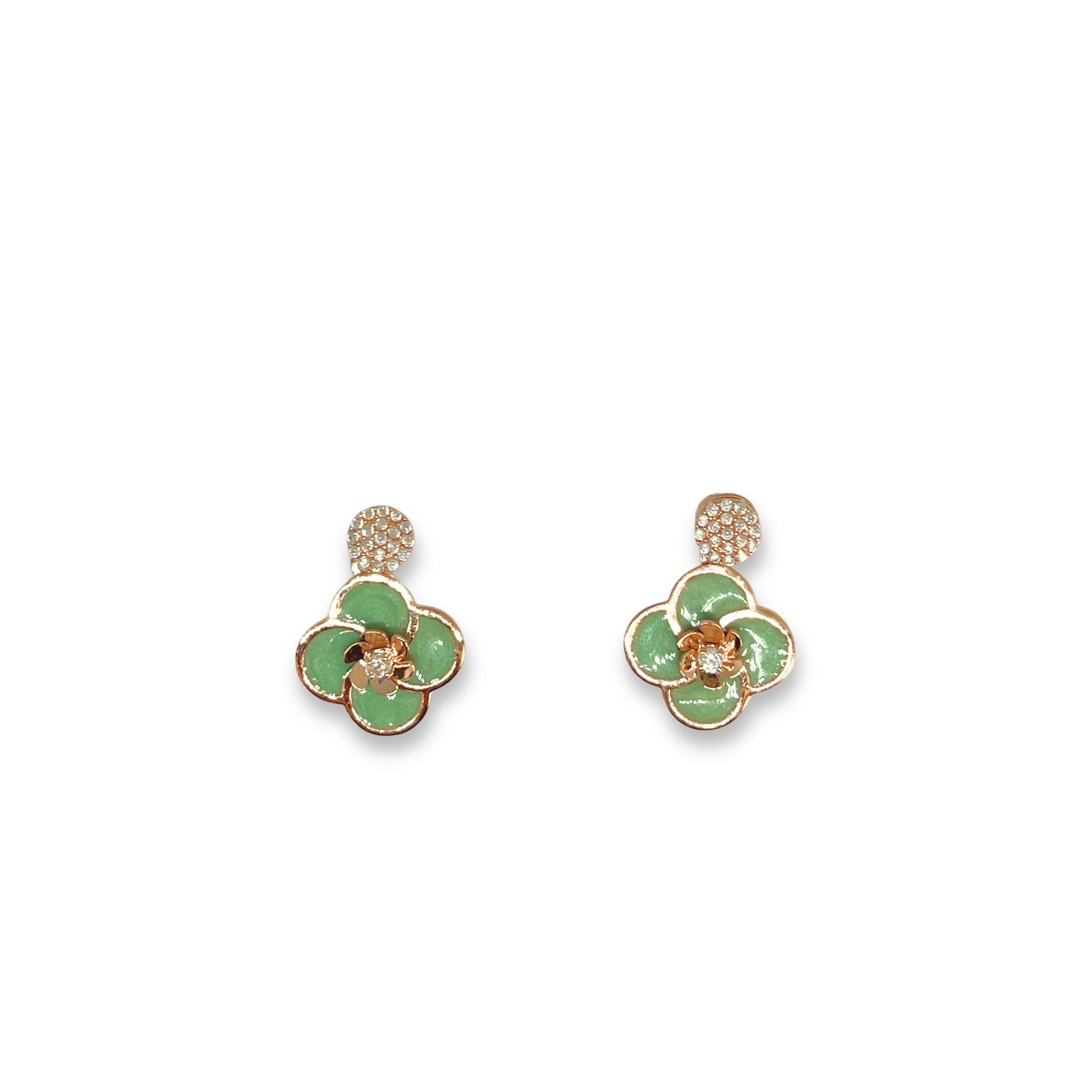 Elegant Green Floral Necklace Set