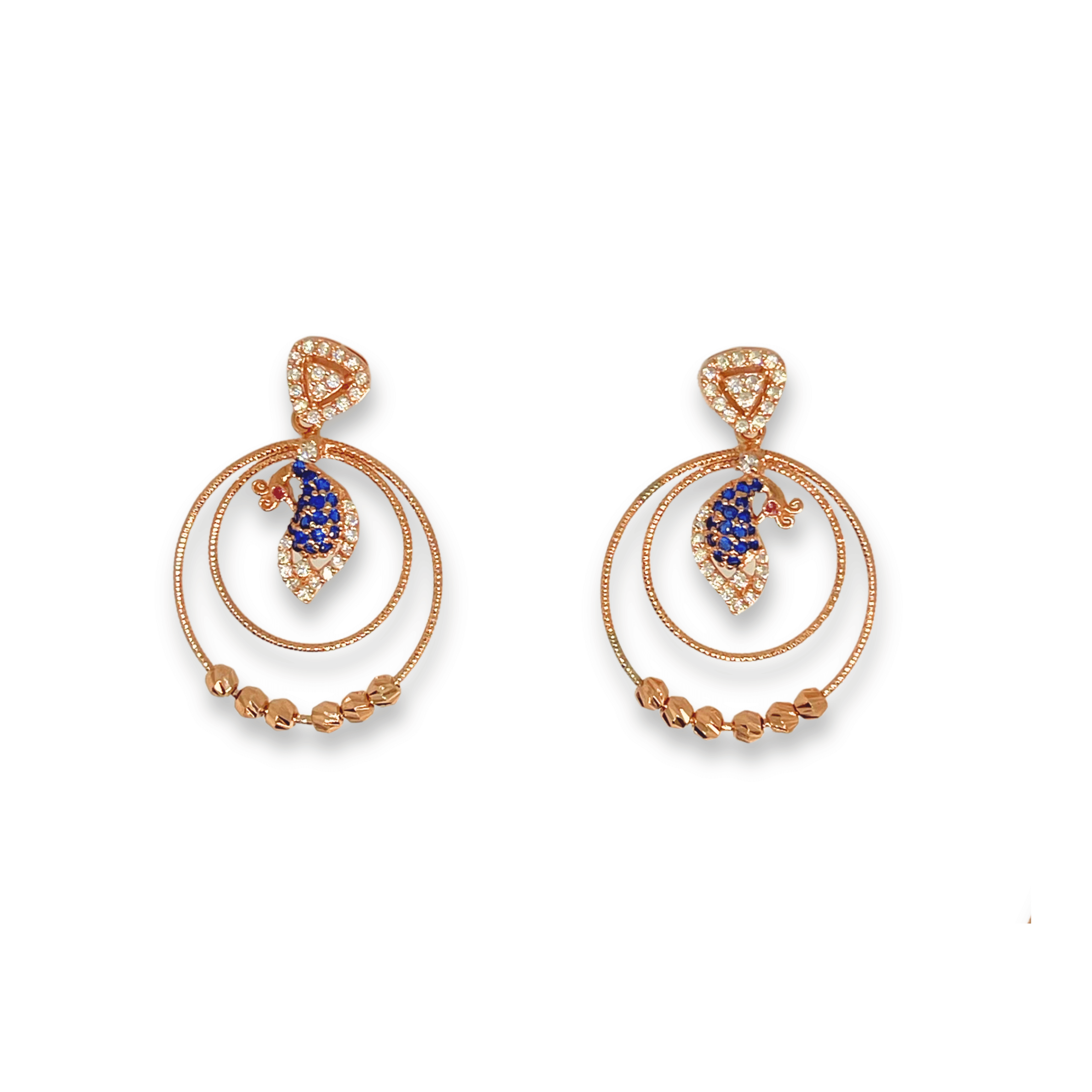 Royal Blue Stone Pendant Necklace Set