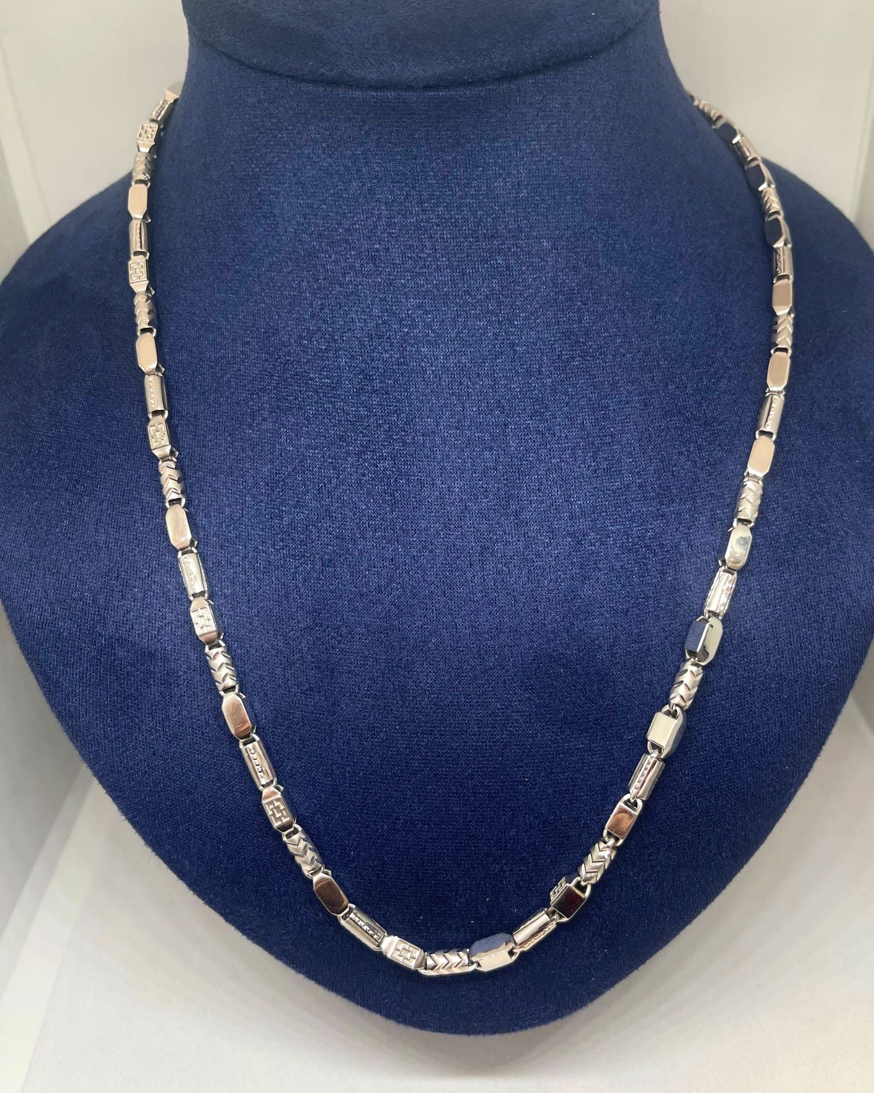 Luxury Wave 925 Silver Men's Chain