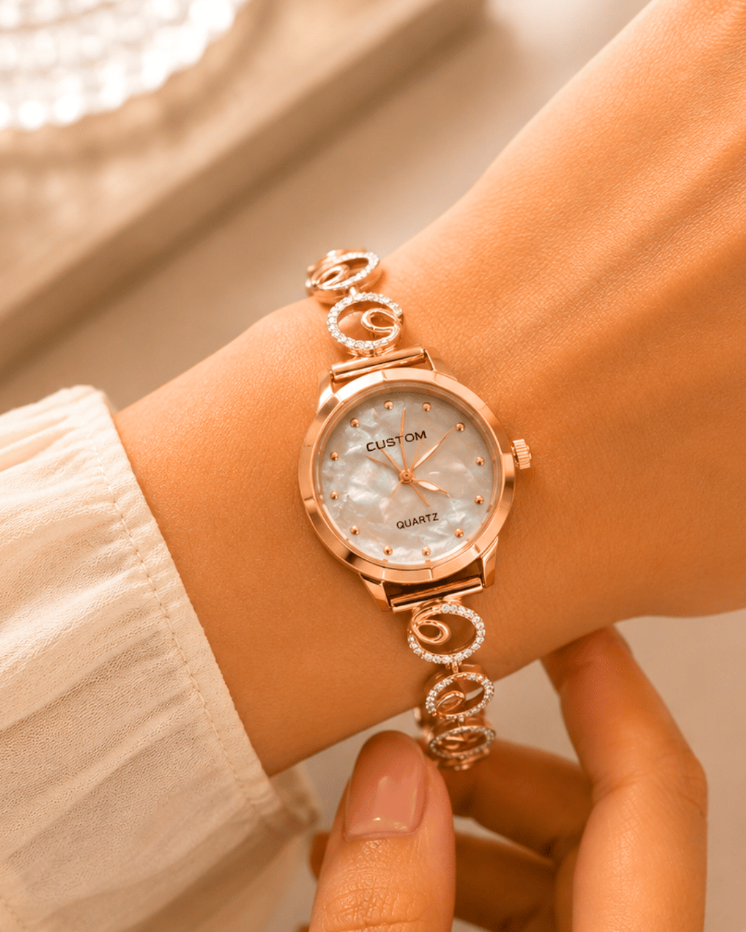 Elegance Watch 925 Silver Rose