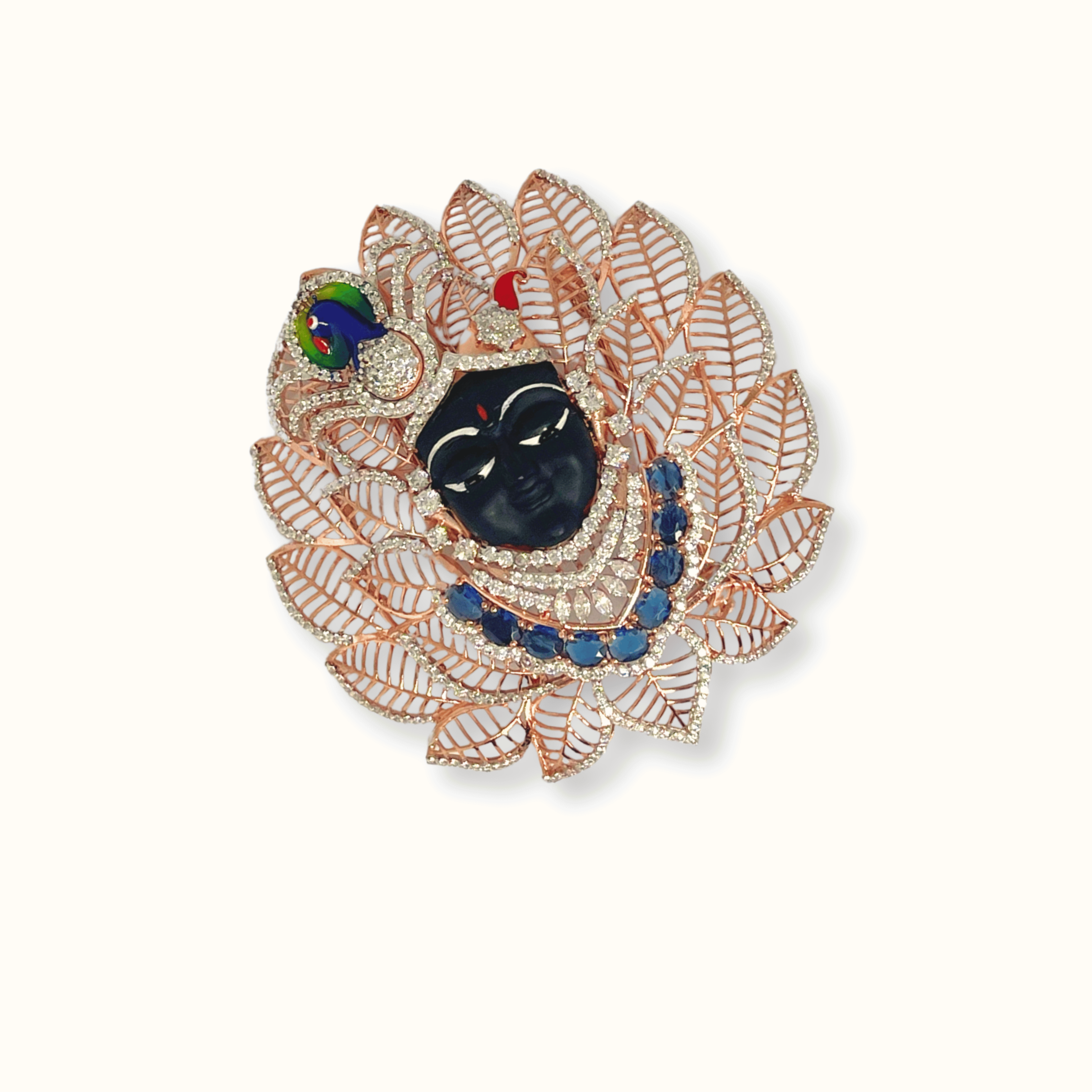 Premium Krishna Lotus Designer Brooch / Pendant