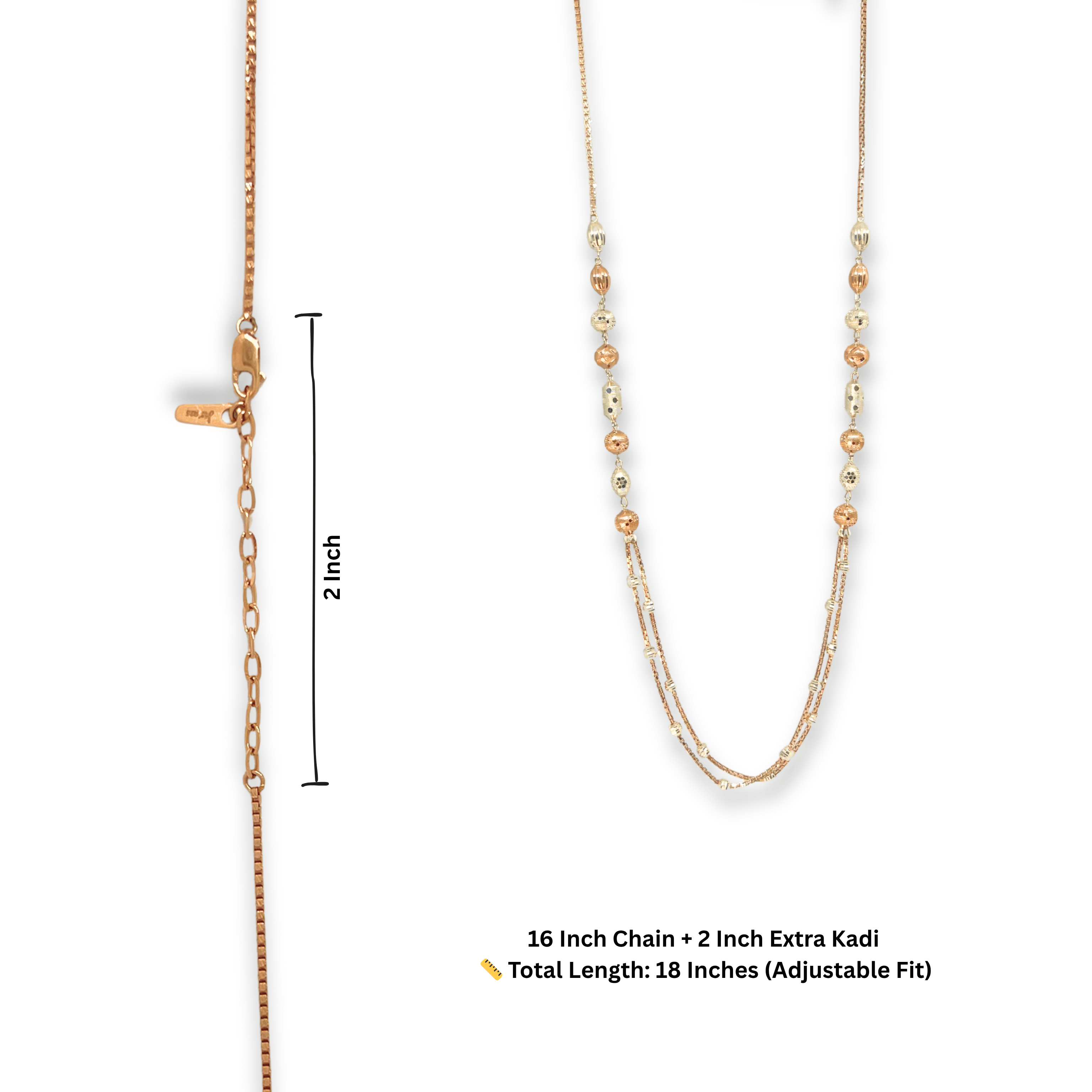 RectaGlow Dual Tone Silver Chain