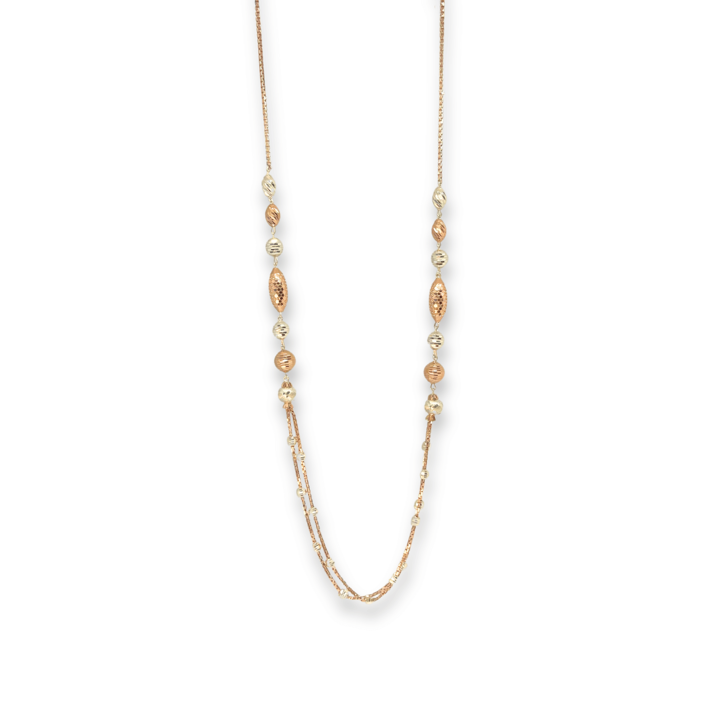 AuraOval Dual Tone Silver Chain