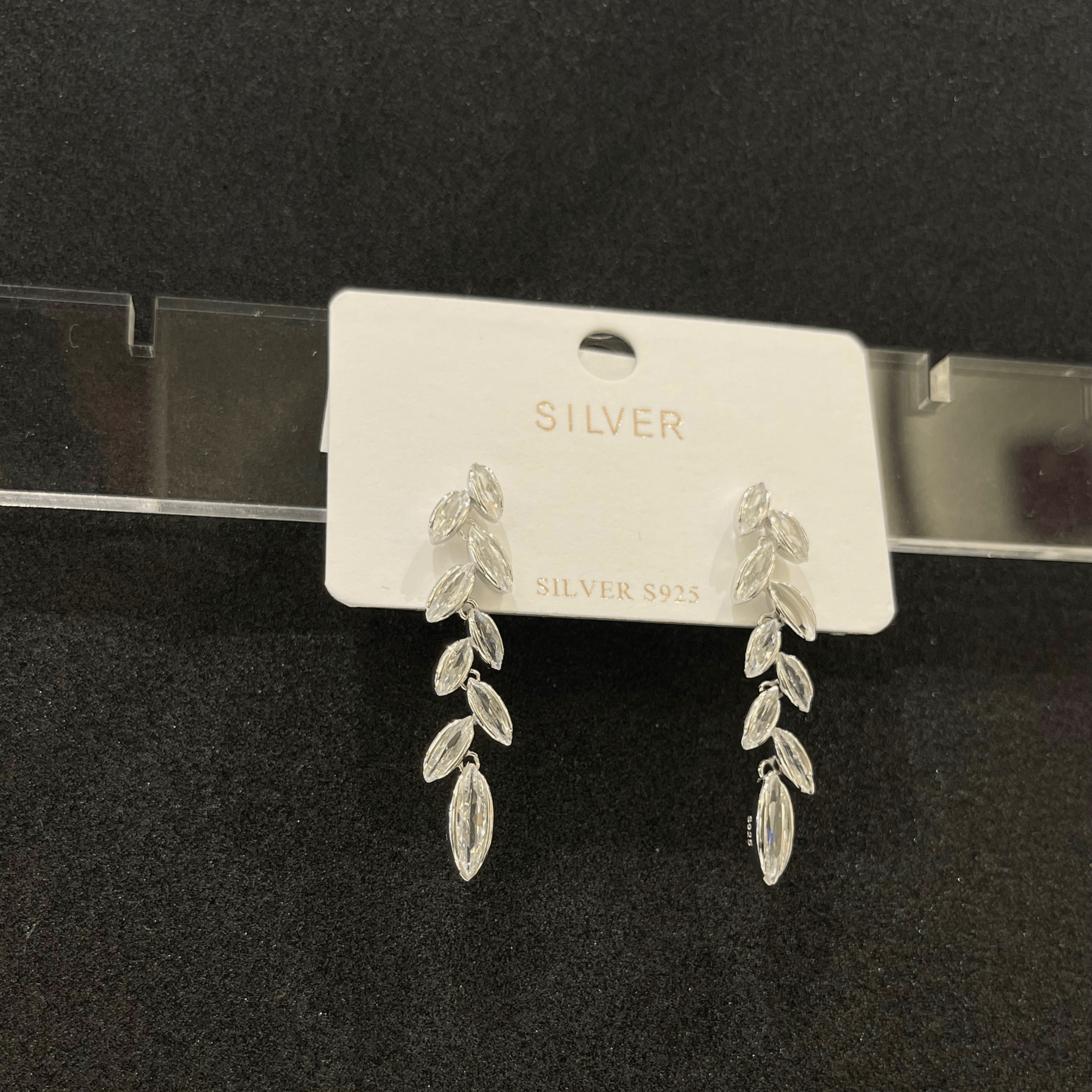 Diamond Glow Hanging Earrings