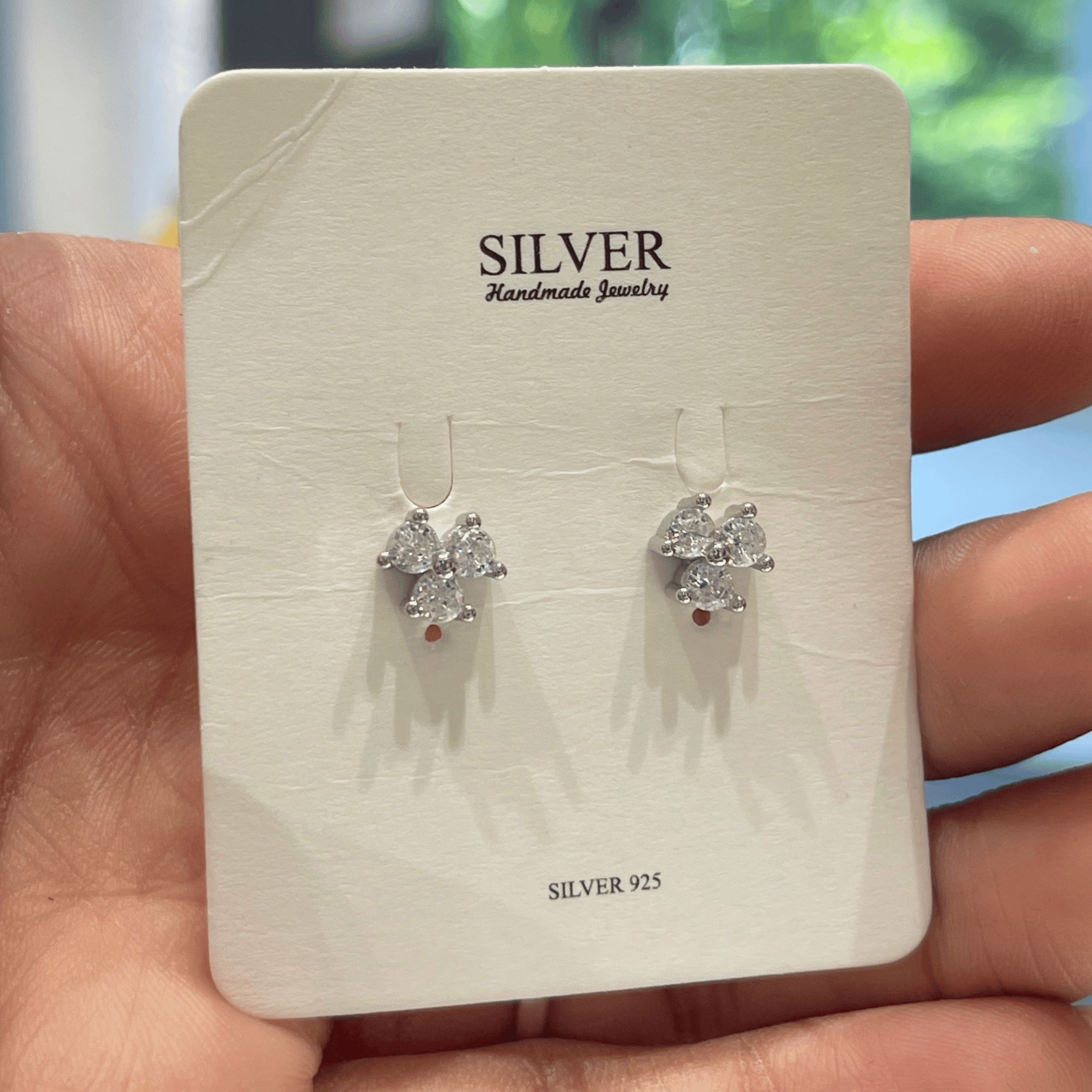 Silver  Drop Studs