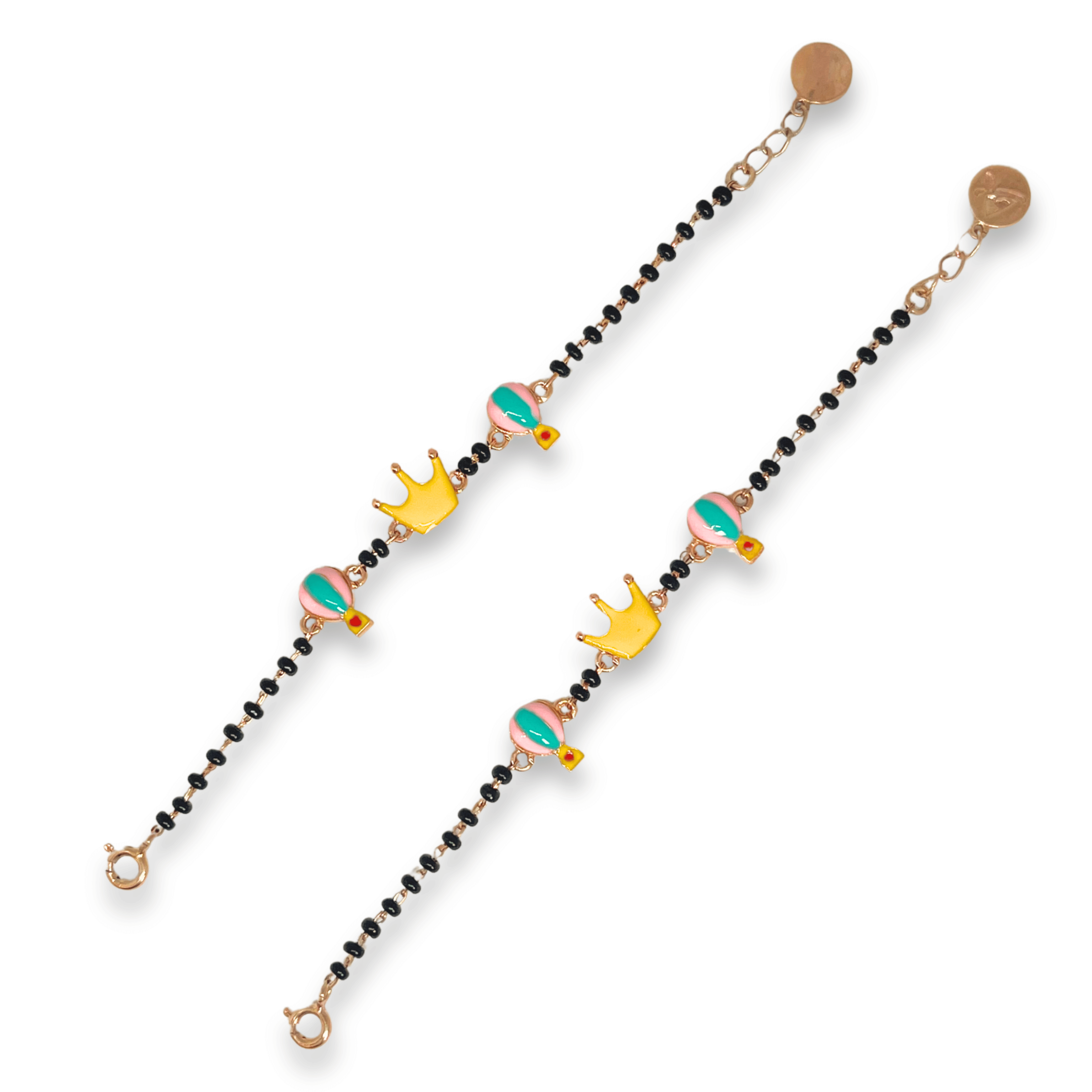 Kids Crown Balloon Charm Bracelet