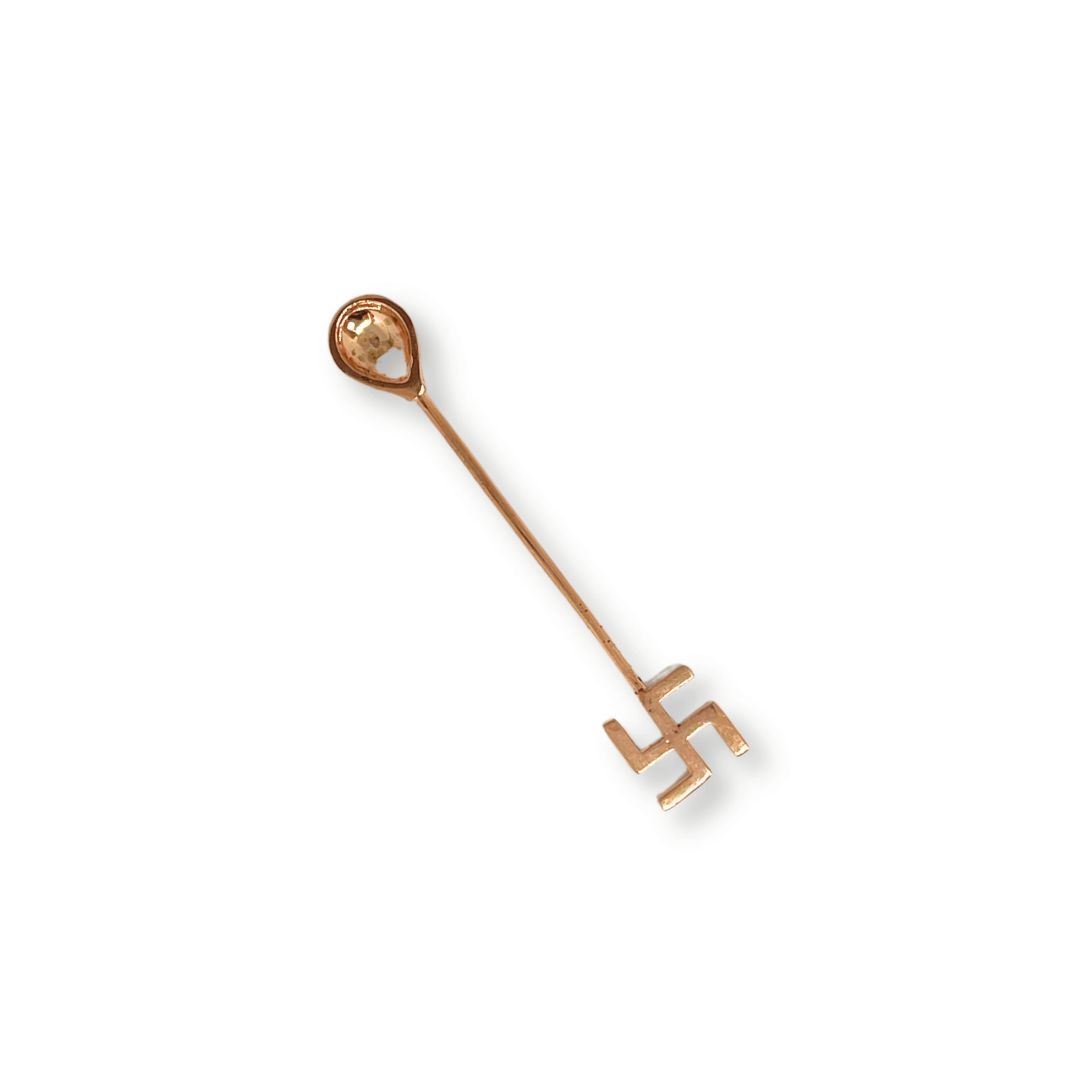 Traditional Gold Finish Swastik Aarti Spoon