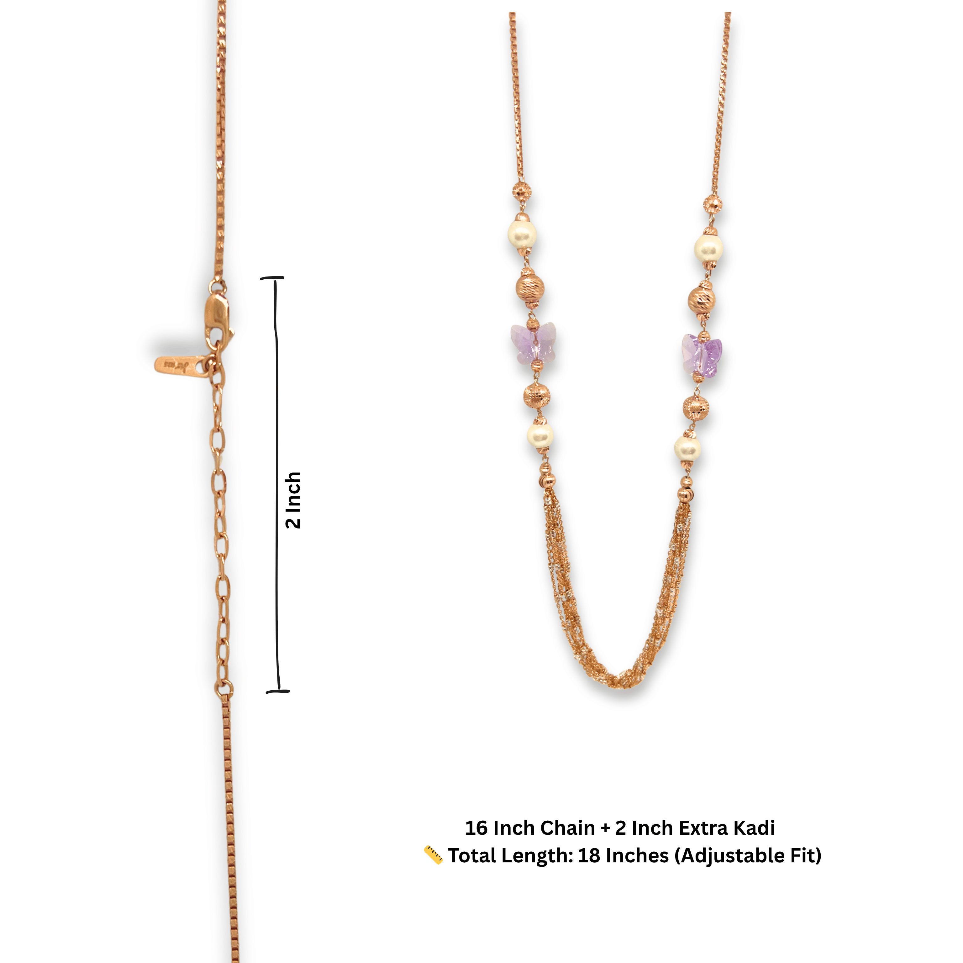 Butterfly Pearl Bunch Chain Mala