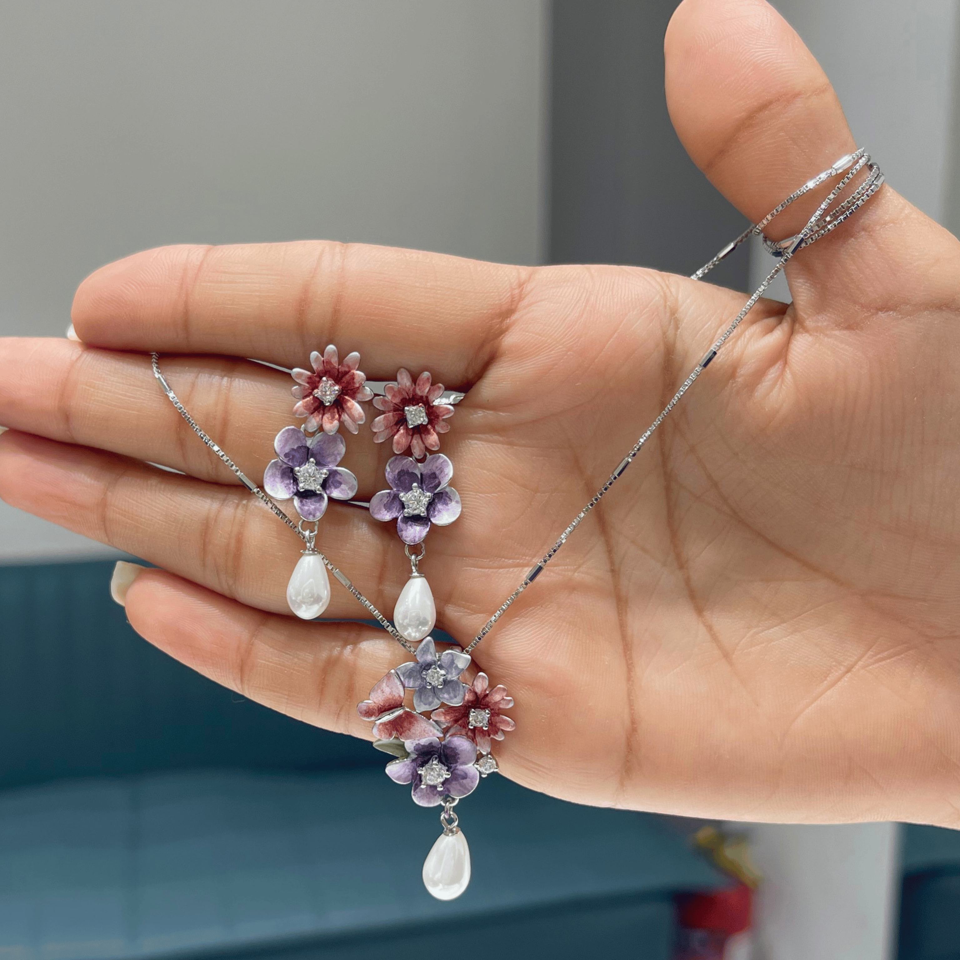 Azure Spark Jewellery Set