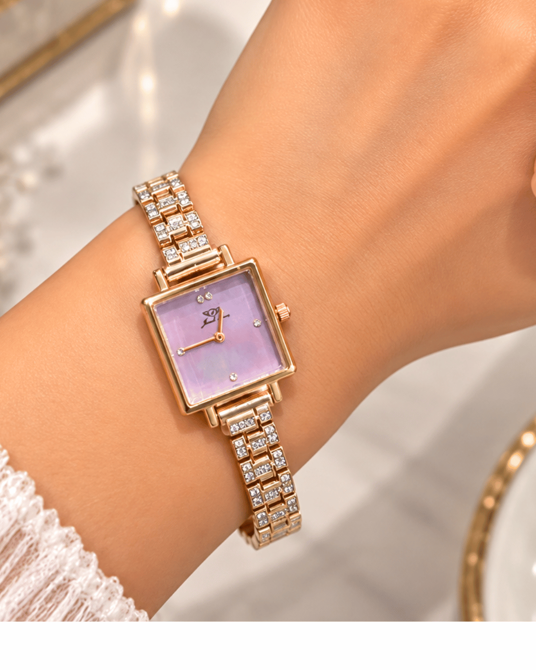 Chic Crystal Chain Watch
