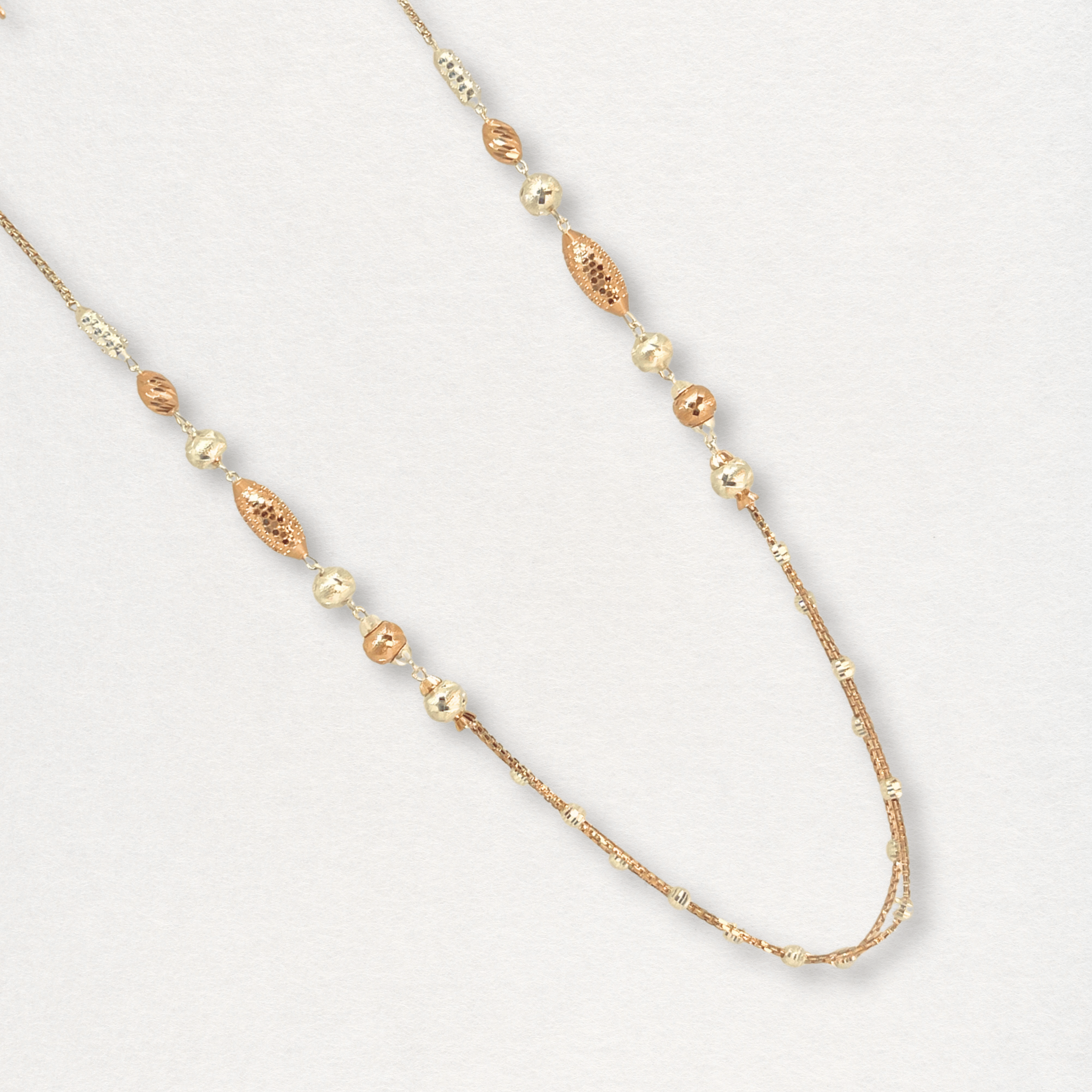 OvalShine Dual Tone Silver Chain