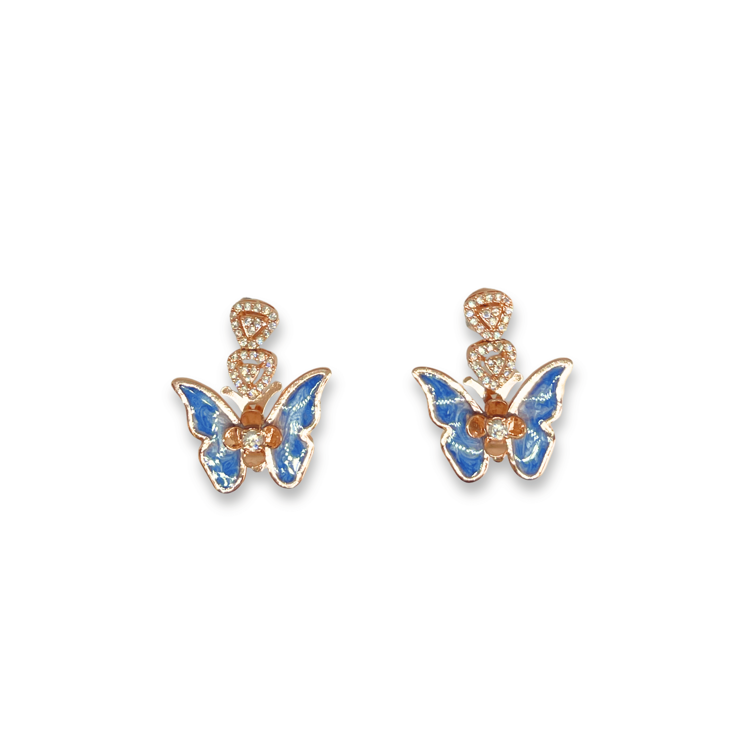Blue Butterfly Meenakari Necklace Set