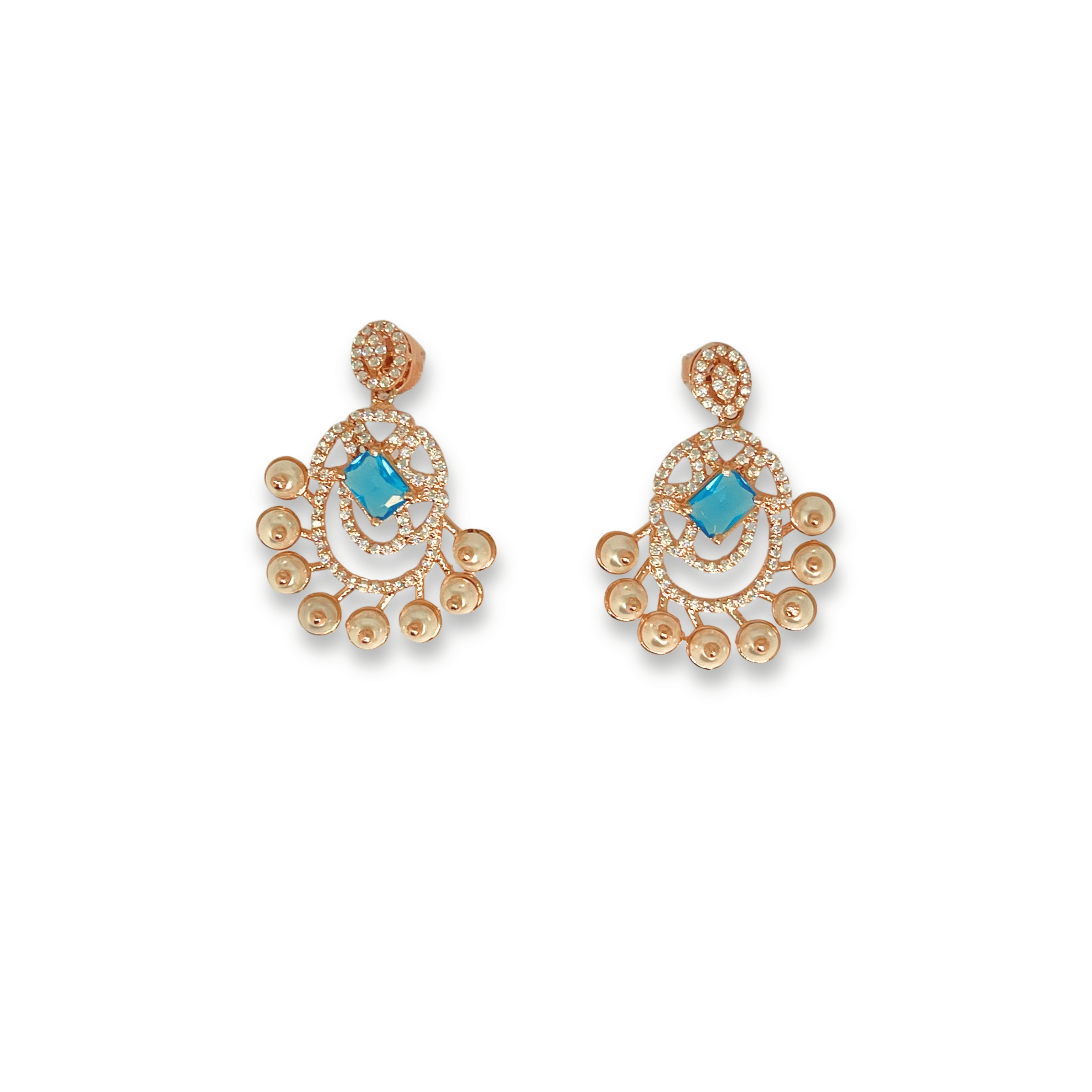 Royal Blue Stone Designer Necklace Set