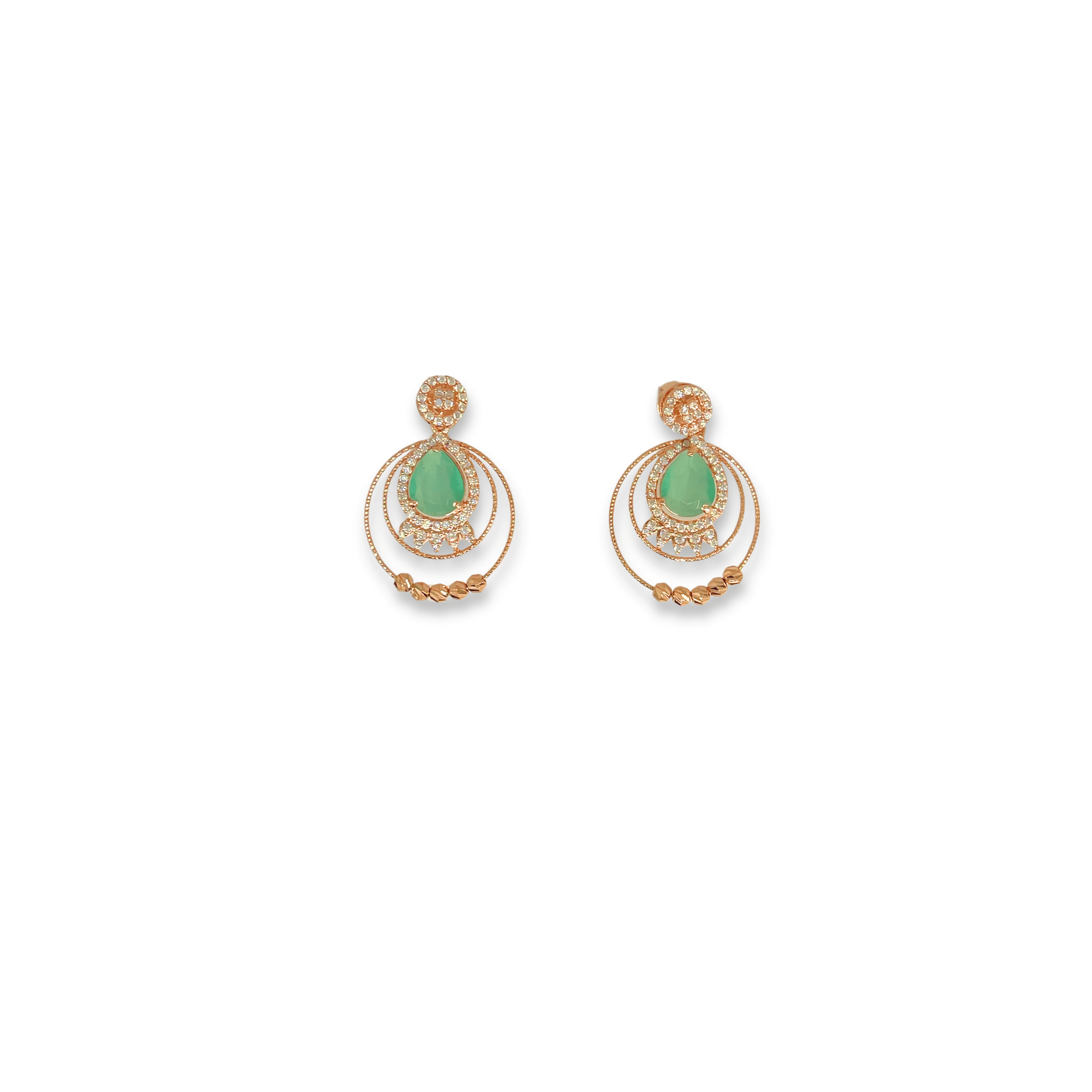 Premium Green Stone Designer Necklace Set