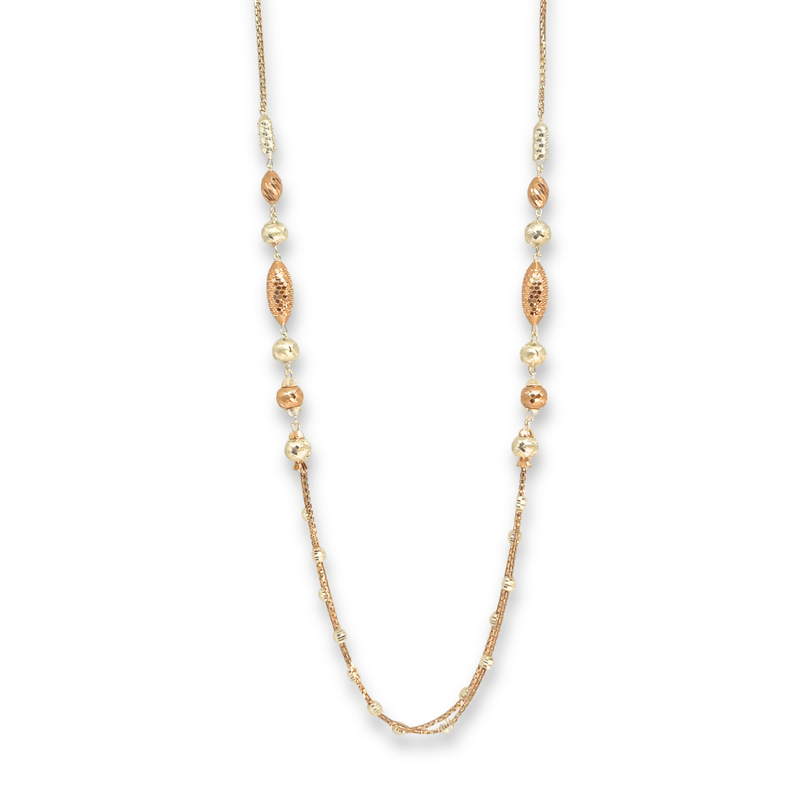 OvalShine Dual Tone Silver Chain