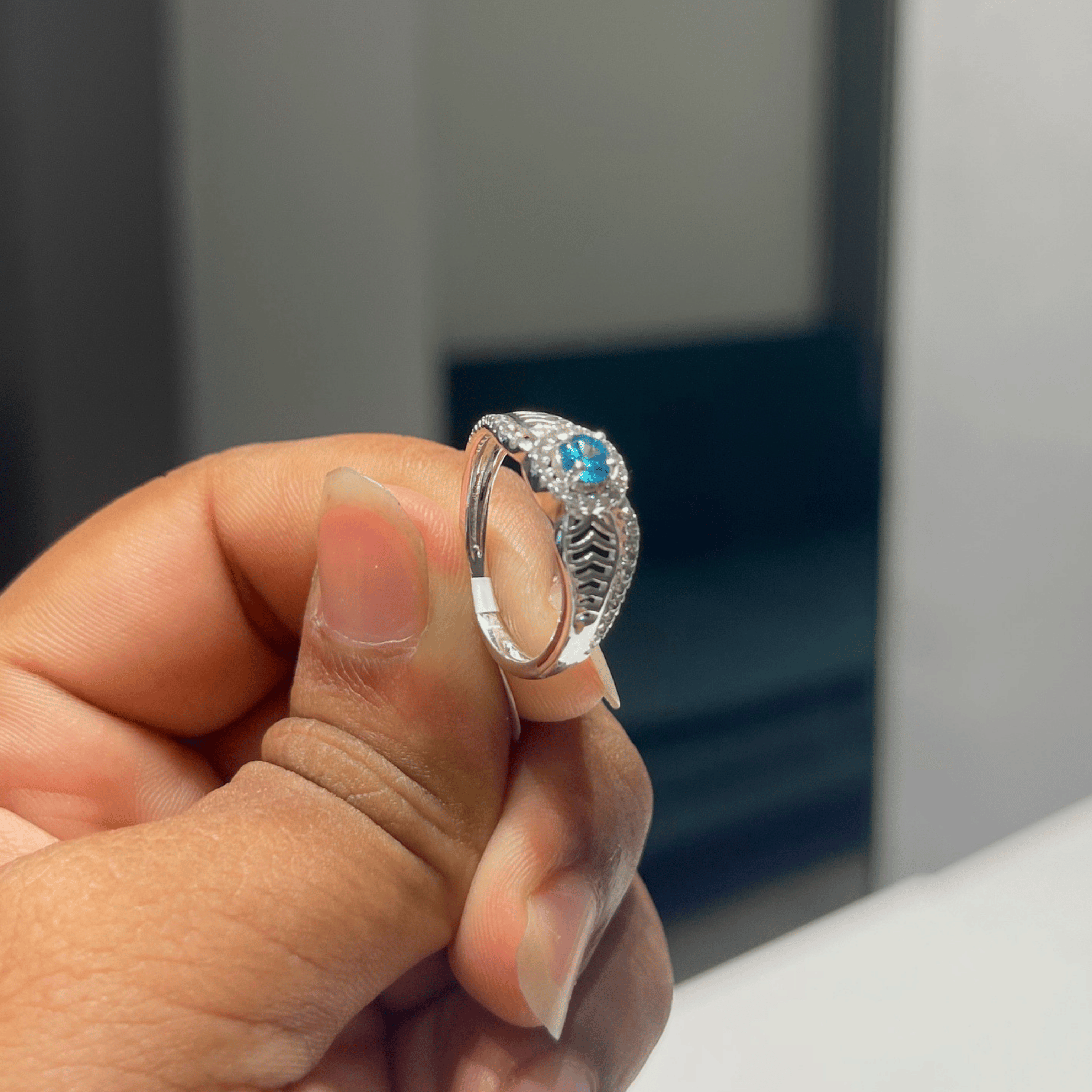 Diamond Curve Ring