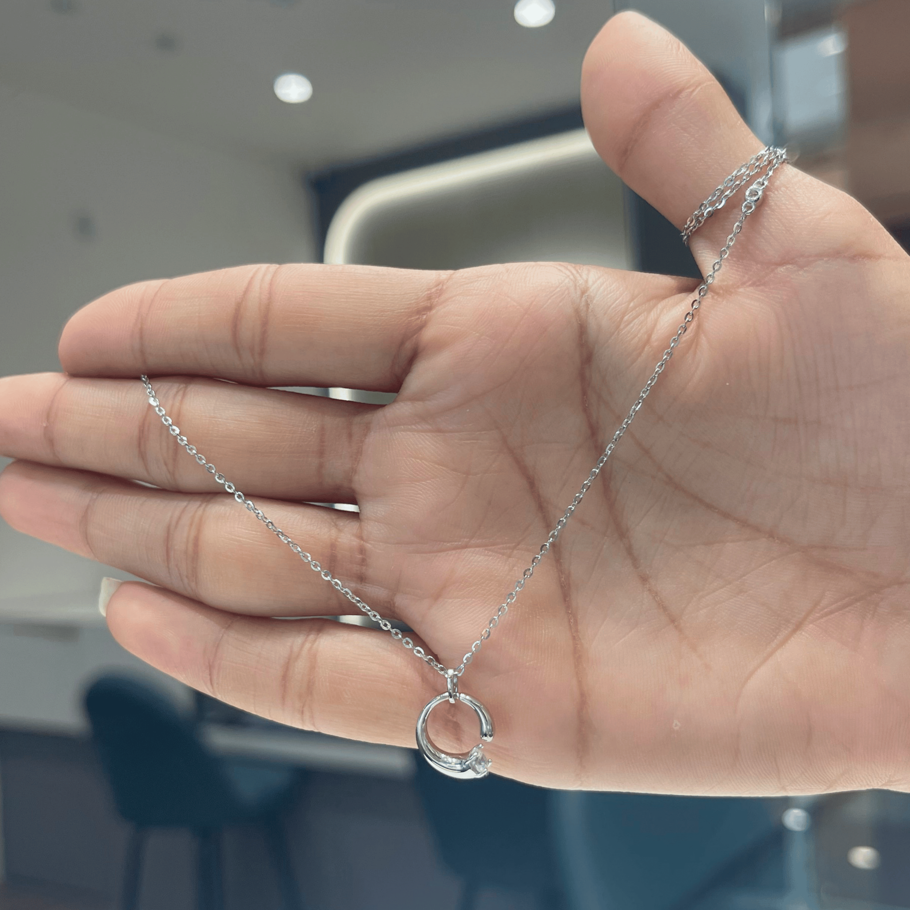 925 Silver Unique Chain Pendant