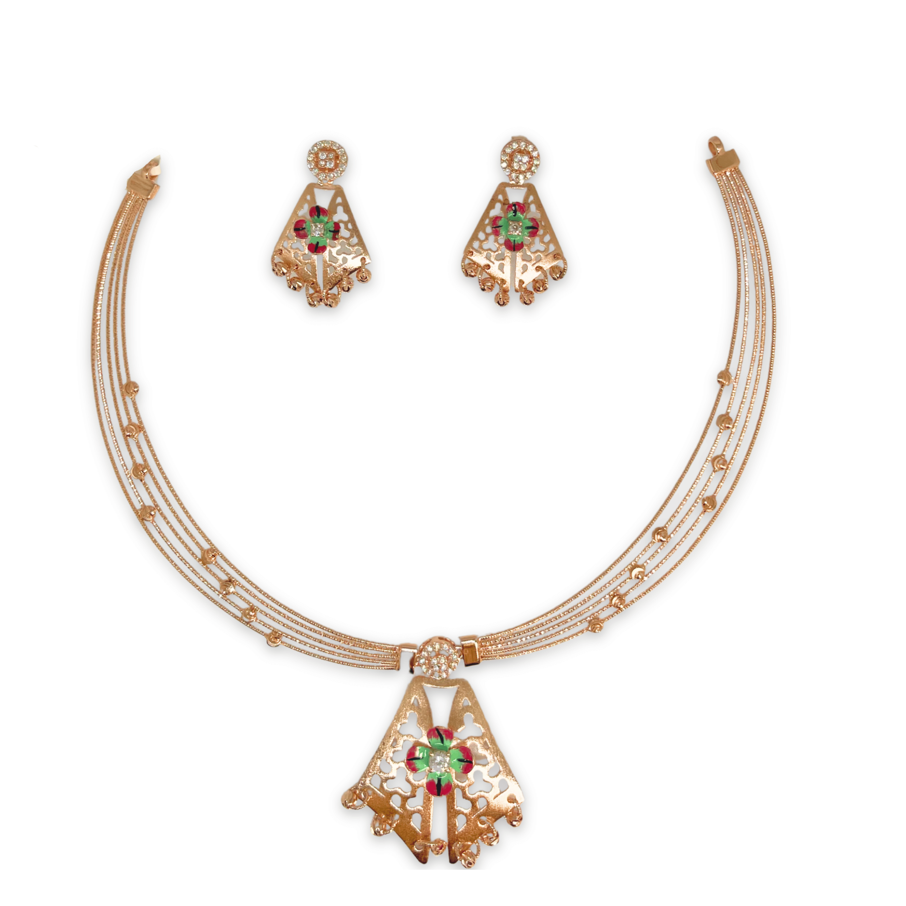 Traditional Meenakari Style Necklace Set